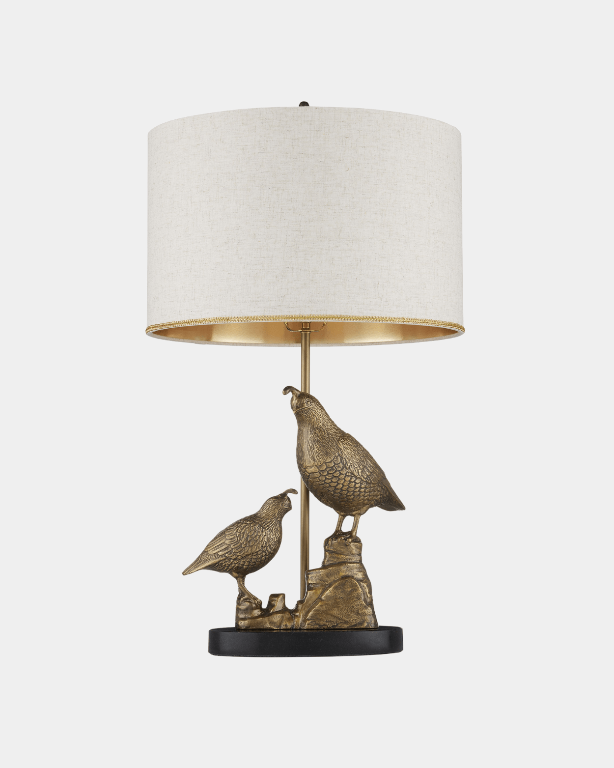 Codorniz Brass Table Lamp - Marble Lotus - Codorniz Brass Table Lamp