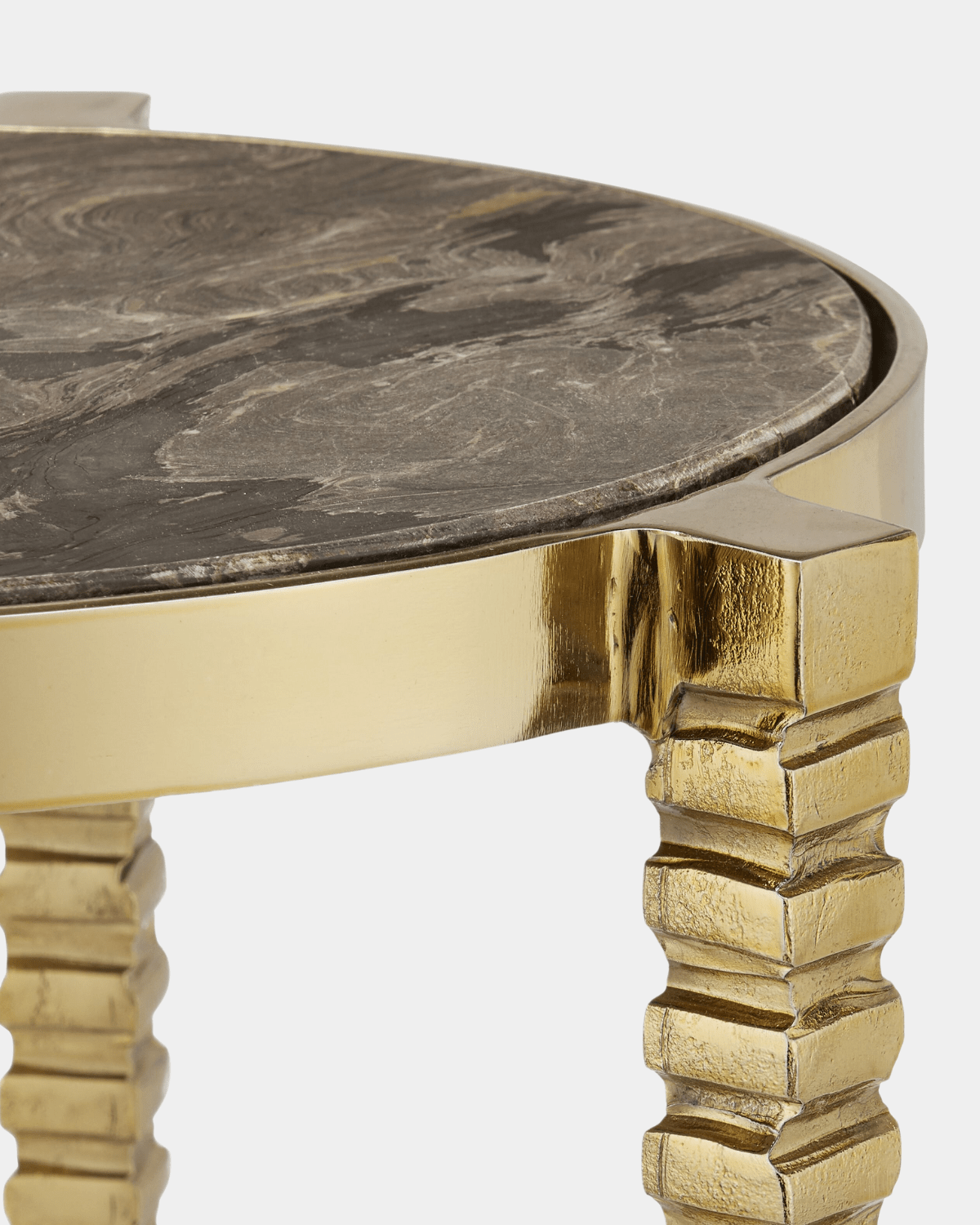 Corrado Cappuccino Marble Accent Table - Marble Lotus - Add sophistication to your space with the Corrado Cappuccino Marble Accent Table