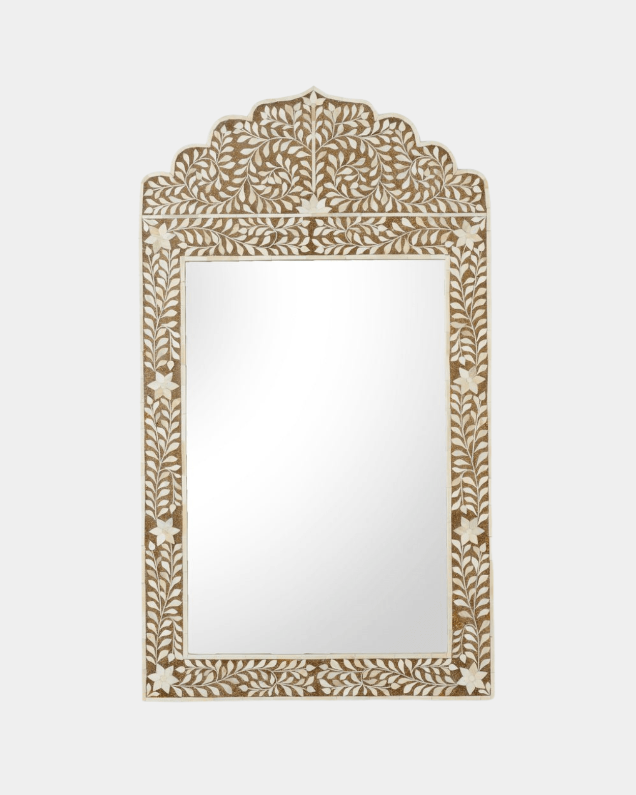 Crown Mirror - Brown - Marble Lotus - Crown Mirror - Brown