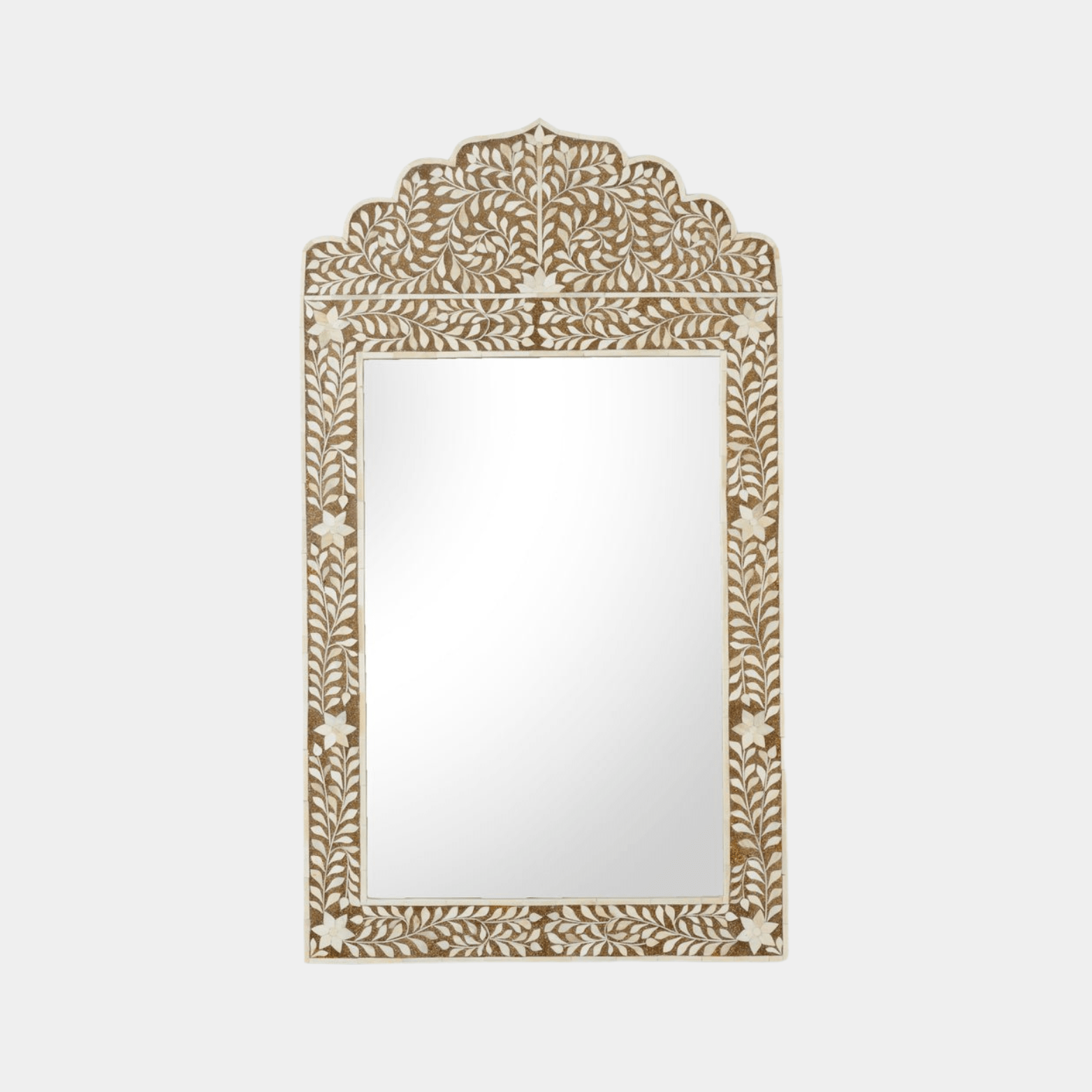 Crown Mirror - Brown - Marble Lotus - Crown Mirror - Brown