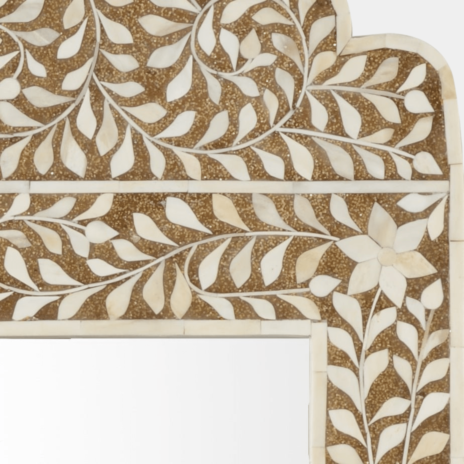 Crown Mirror - Brown - Marble Lotus - Crown Mirror - Brown