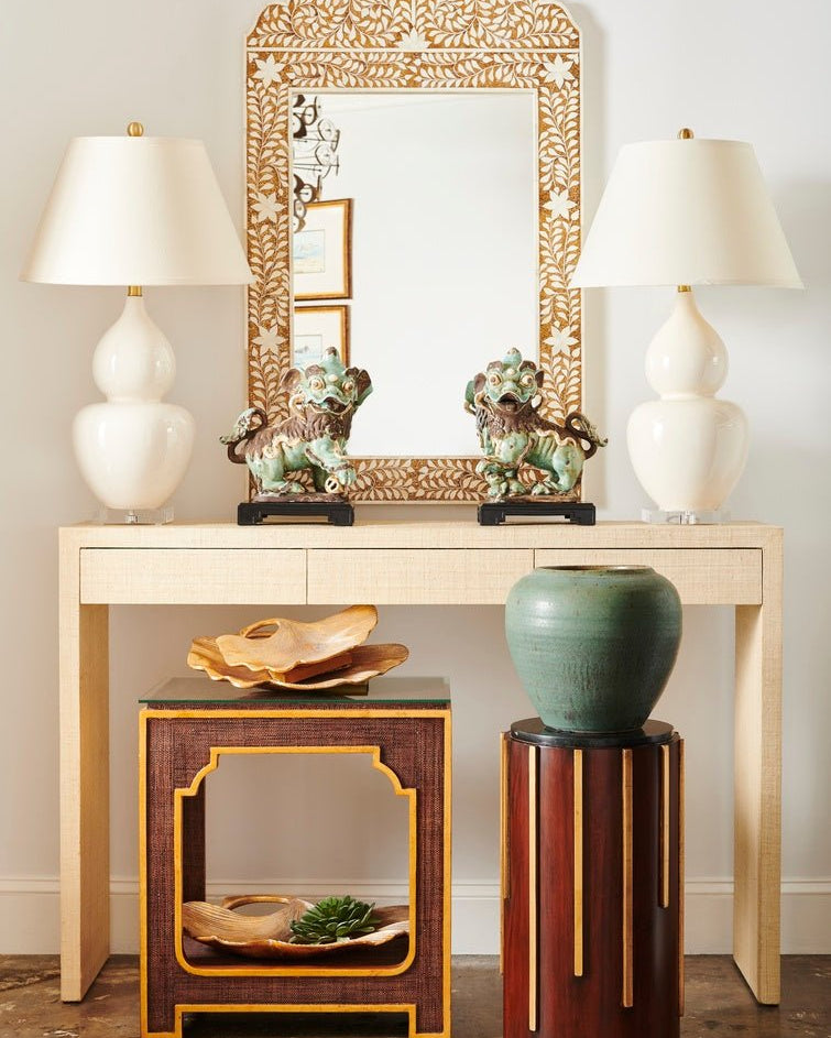 Crown Mirror - Brown - Marble Lotus - Crown Mirror - Brown