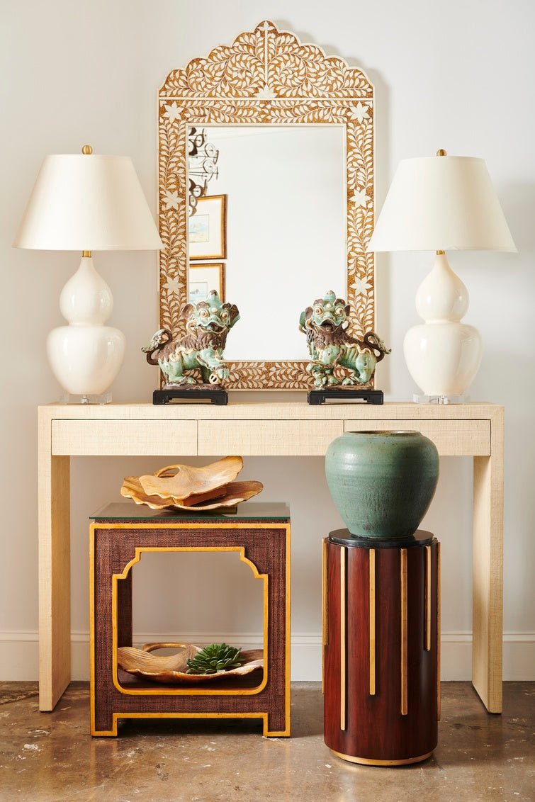 Crown Mirror - Brown - Marble Lotus - Crown Mirror - Brown