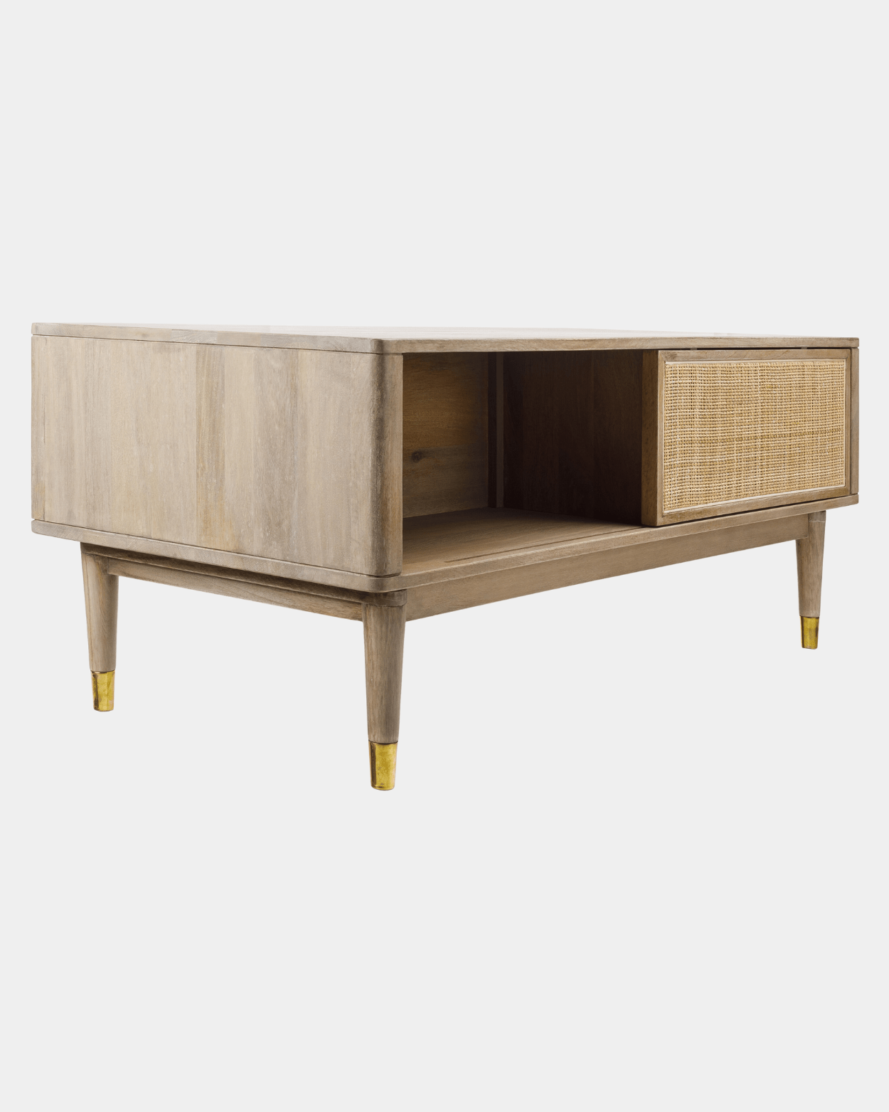 Dalma Rustic Rattan Coffee Table - Marble Lotus - Add rustic charm to your living room with the Dalma Rattan Coffee Table