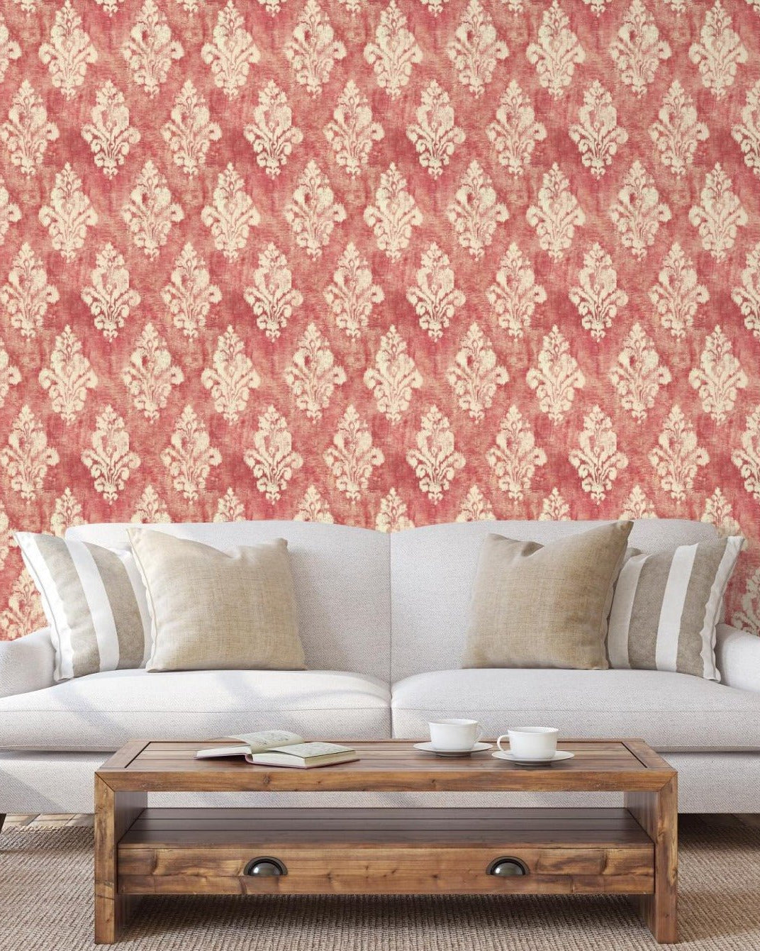 Damask Wallpaper - Marble Lotus - Purchase Dynamic Damask Wallpaper from Marble Lotus