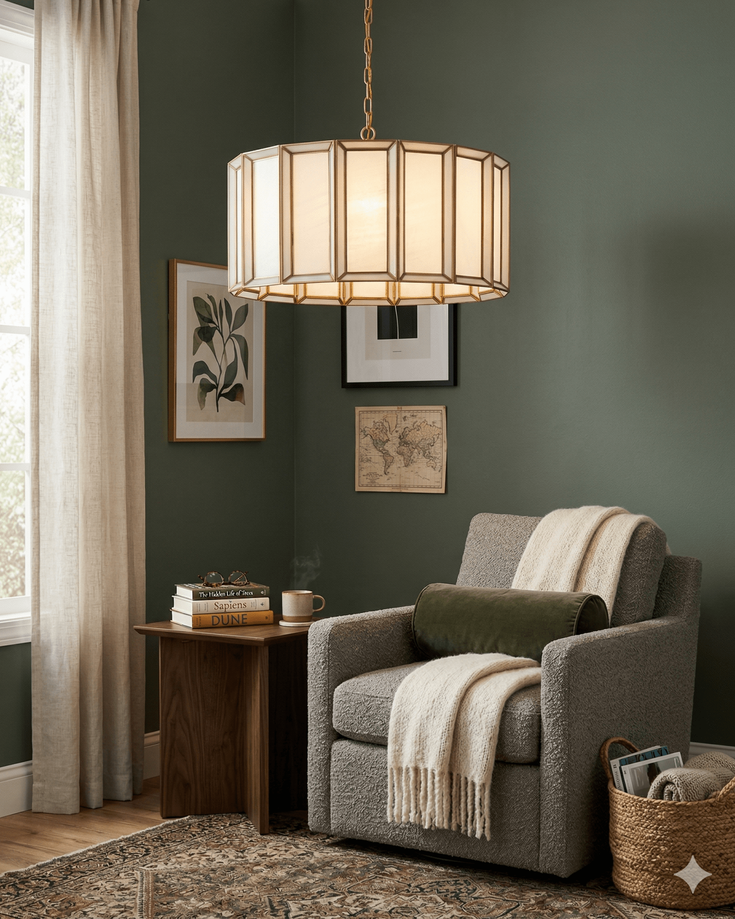 Daze Large Pendant - Marble Lotus - Daze Large Pendant