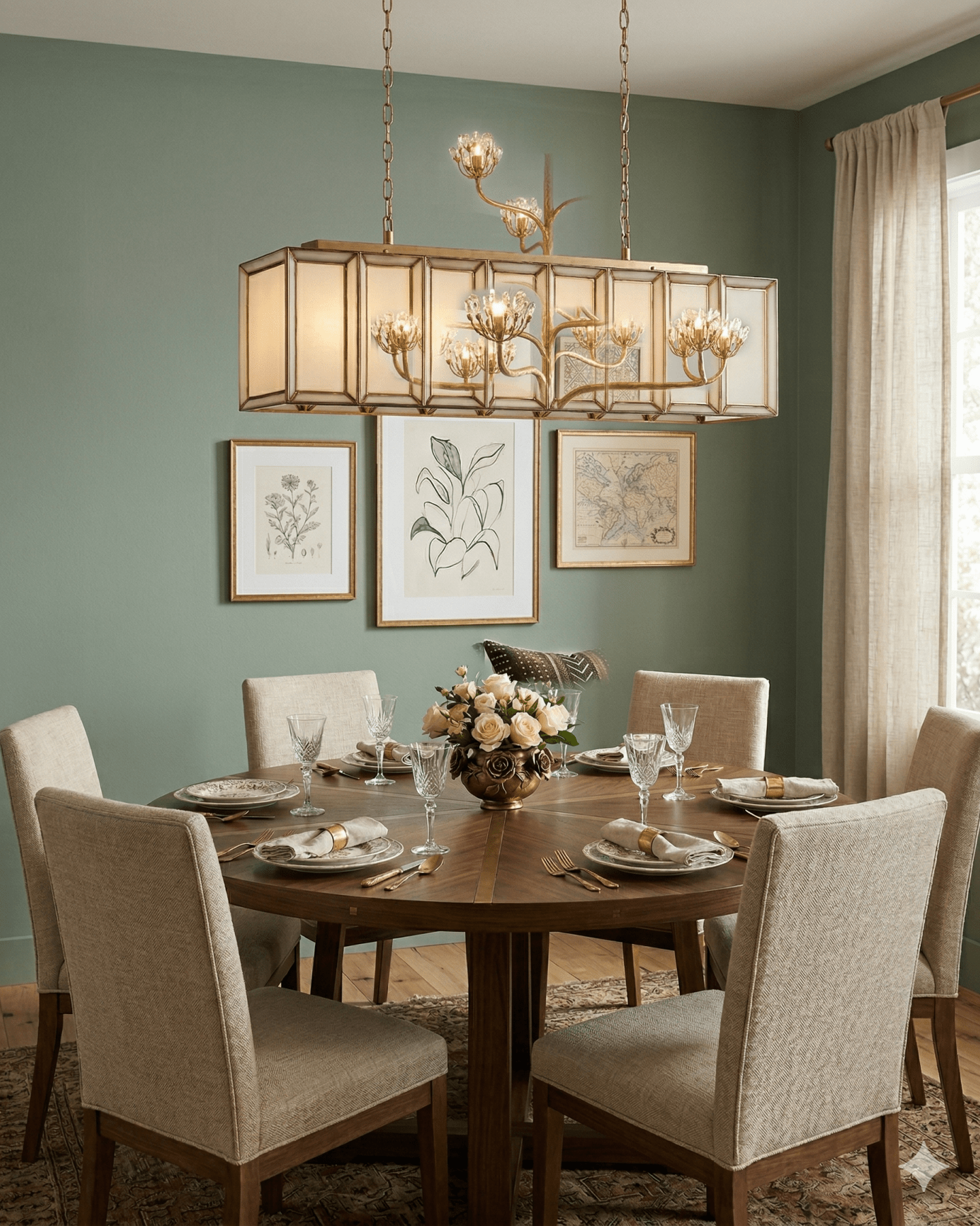 Daze Rectangular Chandelier - Marble Lotus - Daze Rectangular Chandelier