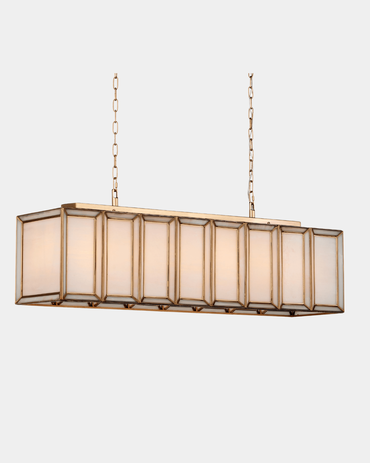 Daze Rectangular Chandelier - Marble Lotus - Modern Daze Rectangular Chandelier