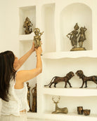 Dhokra Hanuman Brass Statue - Marble Lotus - Dhokra Hanuman Brass Statue