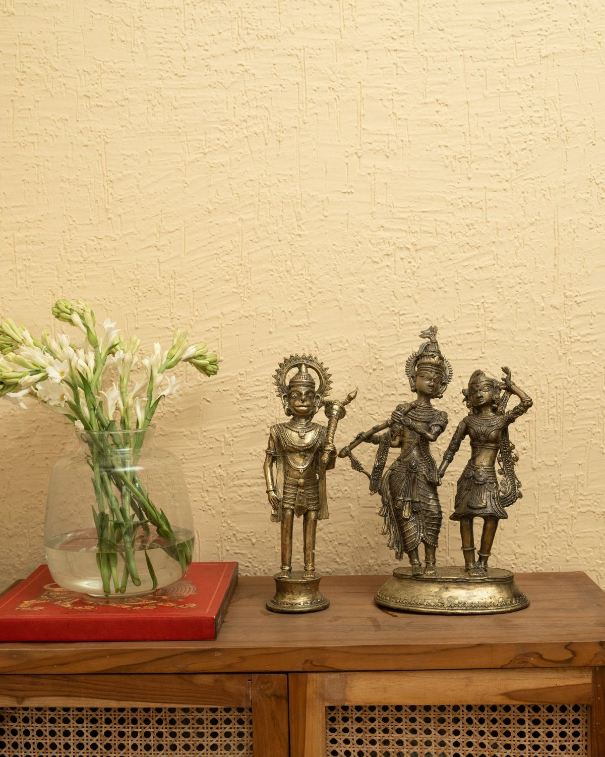 Dhokra Hanuman Brass Statue - Marble Lotus - Dhokra Hanuman Brass Statue