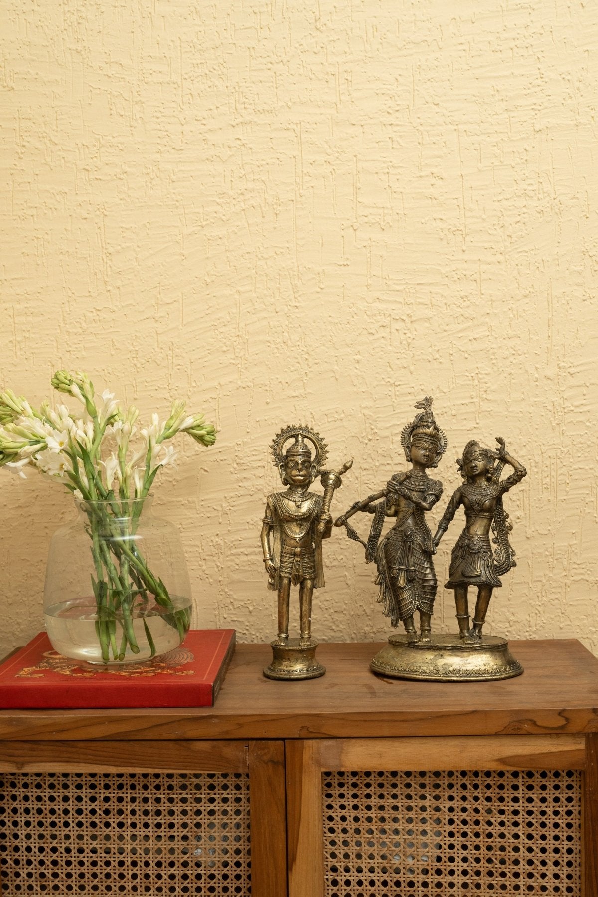 Dhokra Hanuman Brass Statue - Marble Lotus - Dhokra Hanuman Brass Statue