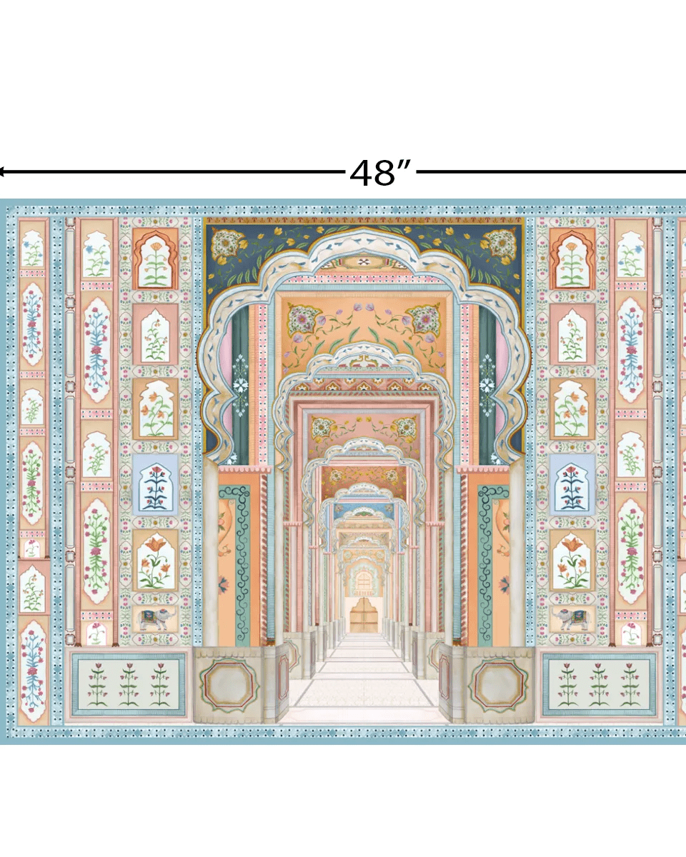 Dilli Darbar Indian Painting FramelessWall Art Digital Print Poster 36 x 48 inches - Marble Lotus - Buy Dilli Darbar Indian Painting Wall Art Digital Print Poster 36 x 48 inches