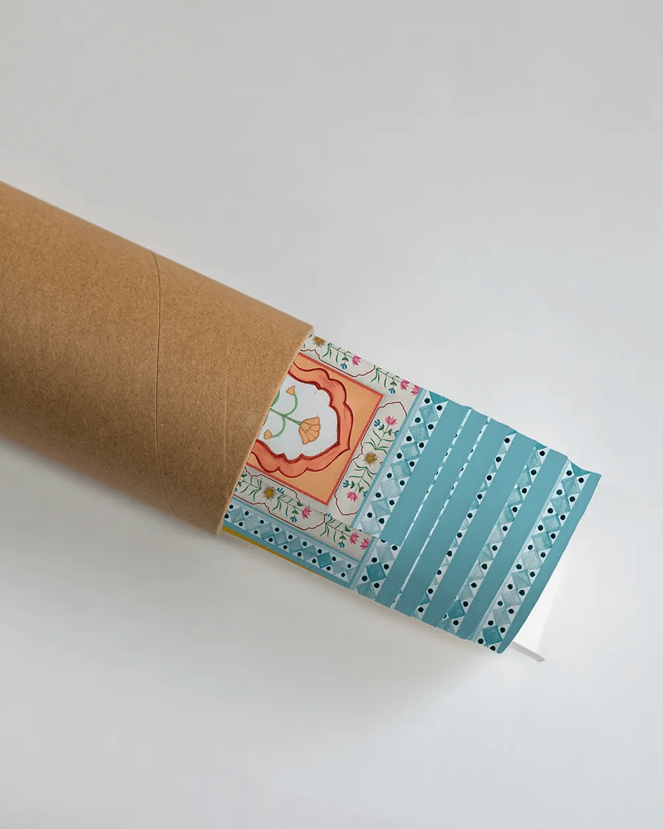 Dilli Darbar Indian Painting FramelessWall Art Digital Print Poster 36 x 48 inches - Marble Lotus - Packing Dilli Darbar Indian Painting Wall Art Digital Print Poster 36 x 48 inches