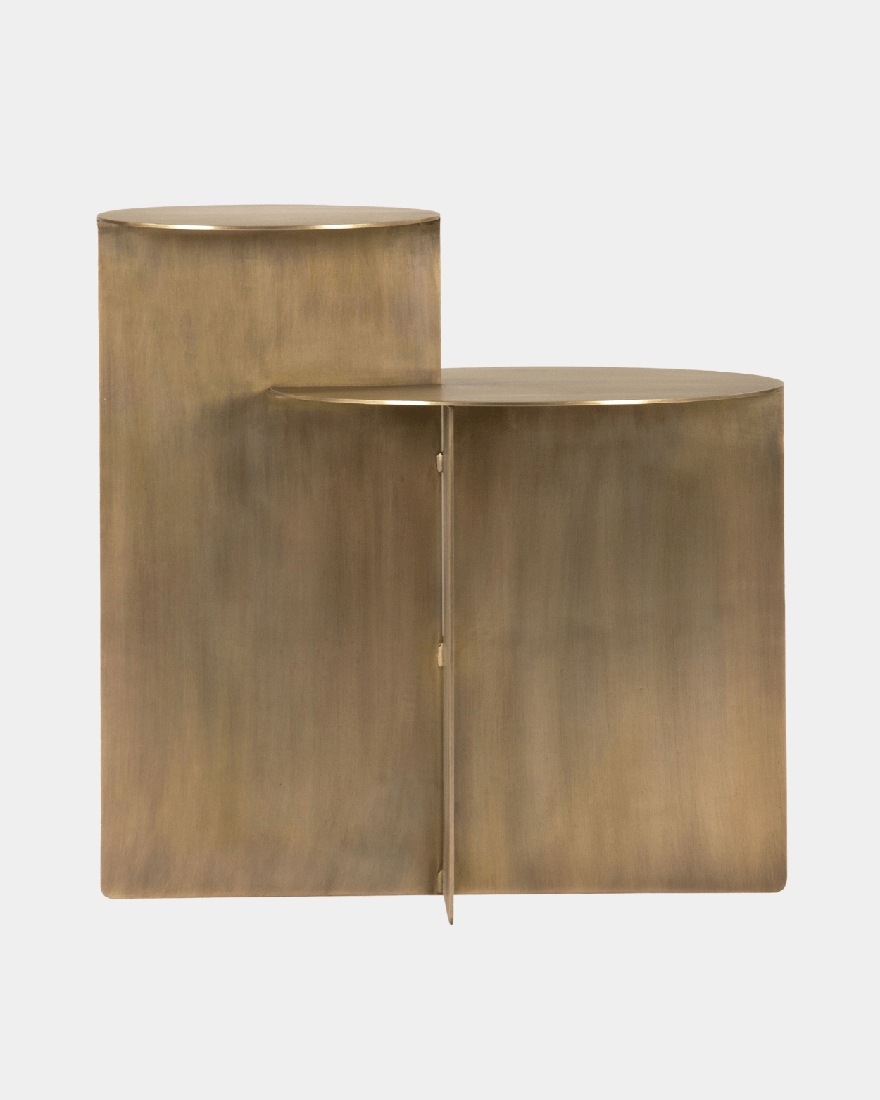 Eclipse Side Table - Marble Lotus - Eclipse Side Table | Brass Side Table | Round End Table