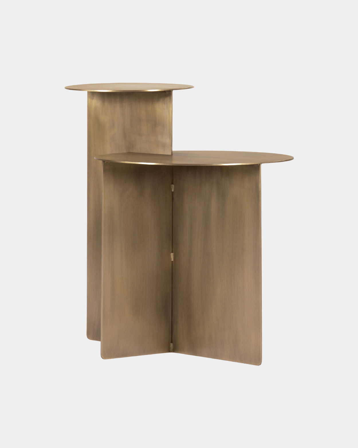 Eclipse Side Table - Marble Lotus - Eclipse Side Table | Brass Side Table | Round End Table
