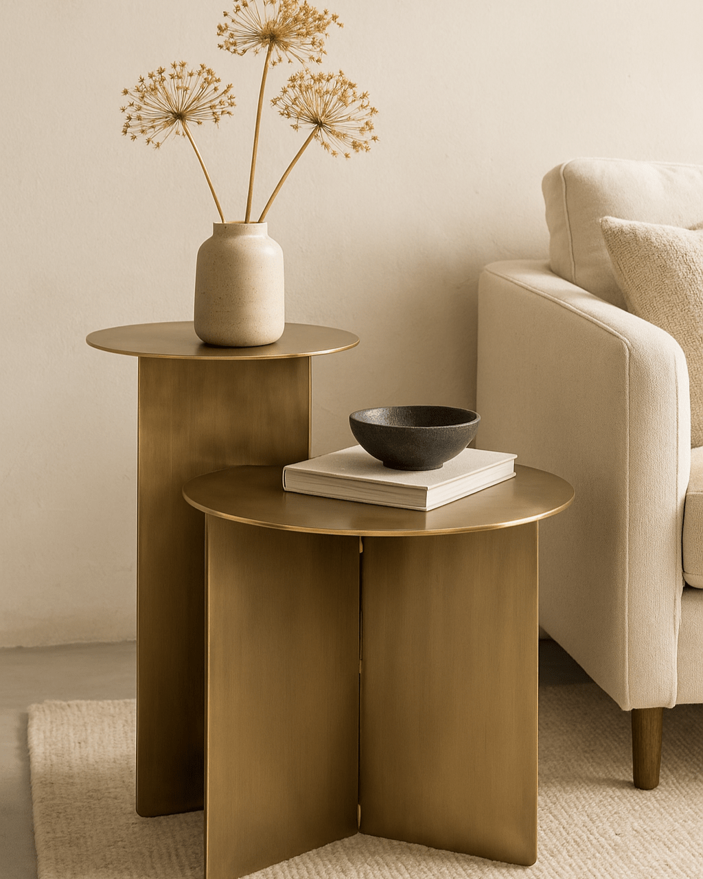 Eclipse Side Table - Marble Lotus - Eclipse Side Table