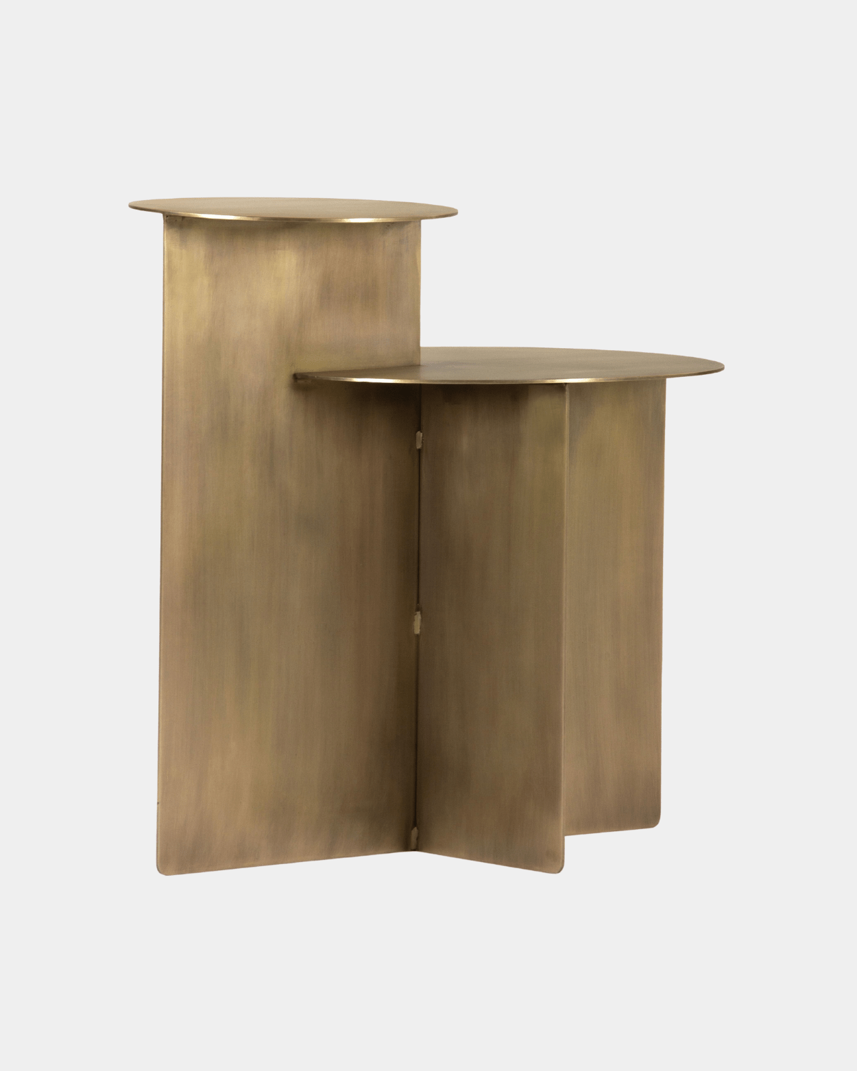 Eclipse Side Table - Marble Lotus - Eclipse Side Table | Brass Side Table | Round End Table