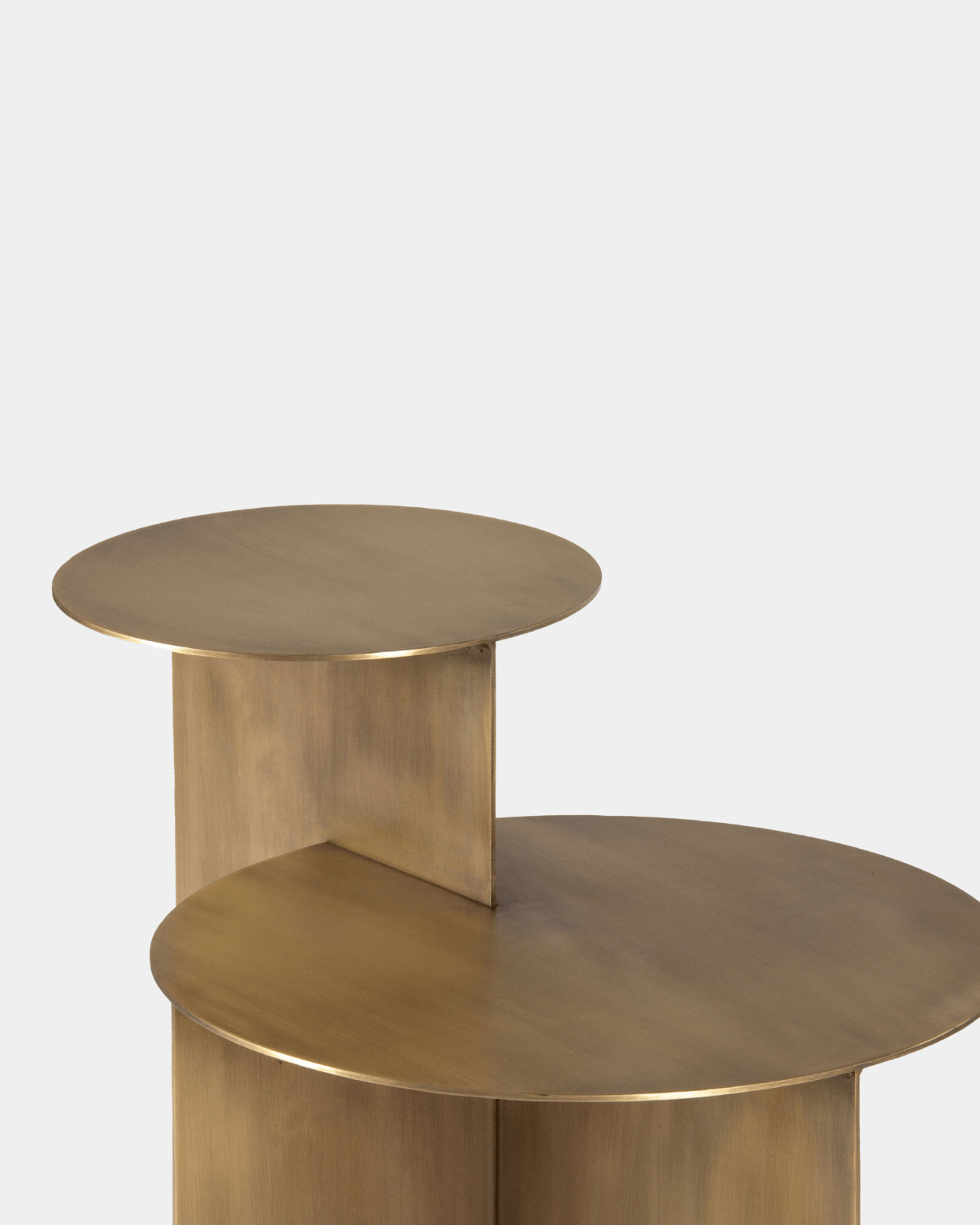 Eclipse Side Table - Marble Lotus - Eclipse Side Table | Brass Side Table | Round End Table