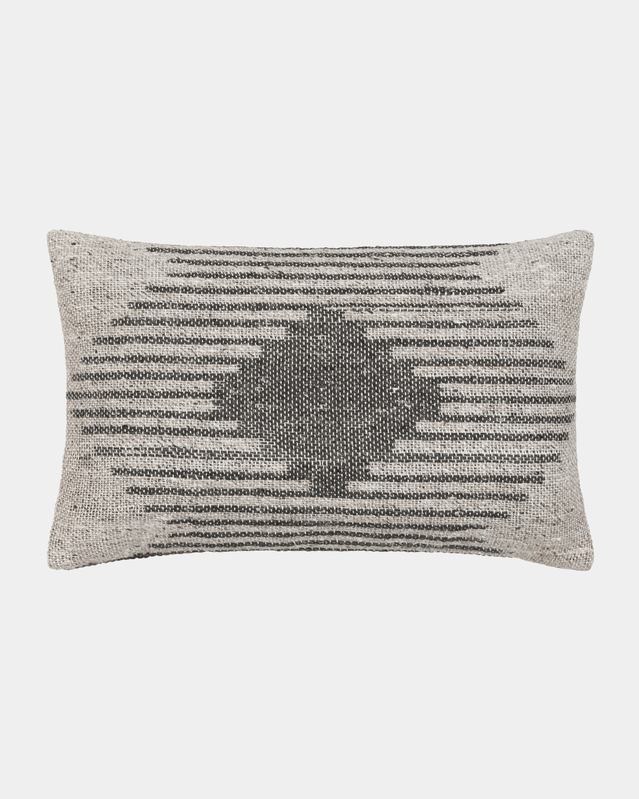 Geometric Gray Diamond Woven Lumbar Pillow - Marble Lotus - Geometric Gray Diamond Woven Pillow | Marble Lotus