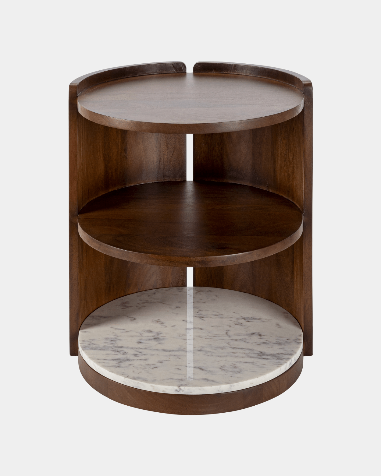 Gerald Luxe Mango Wood Side Table - Marble Lotus - Gerald Luxe Mango Wood Side Table