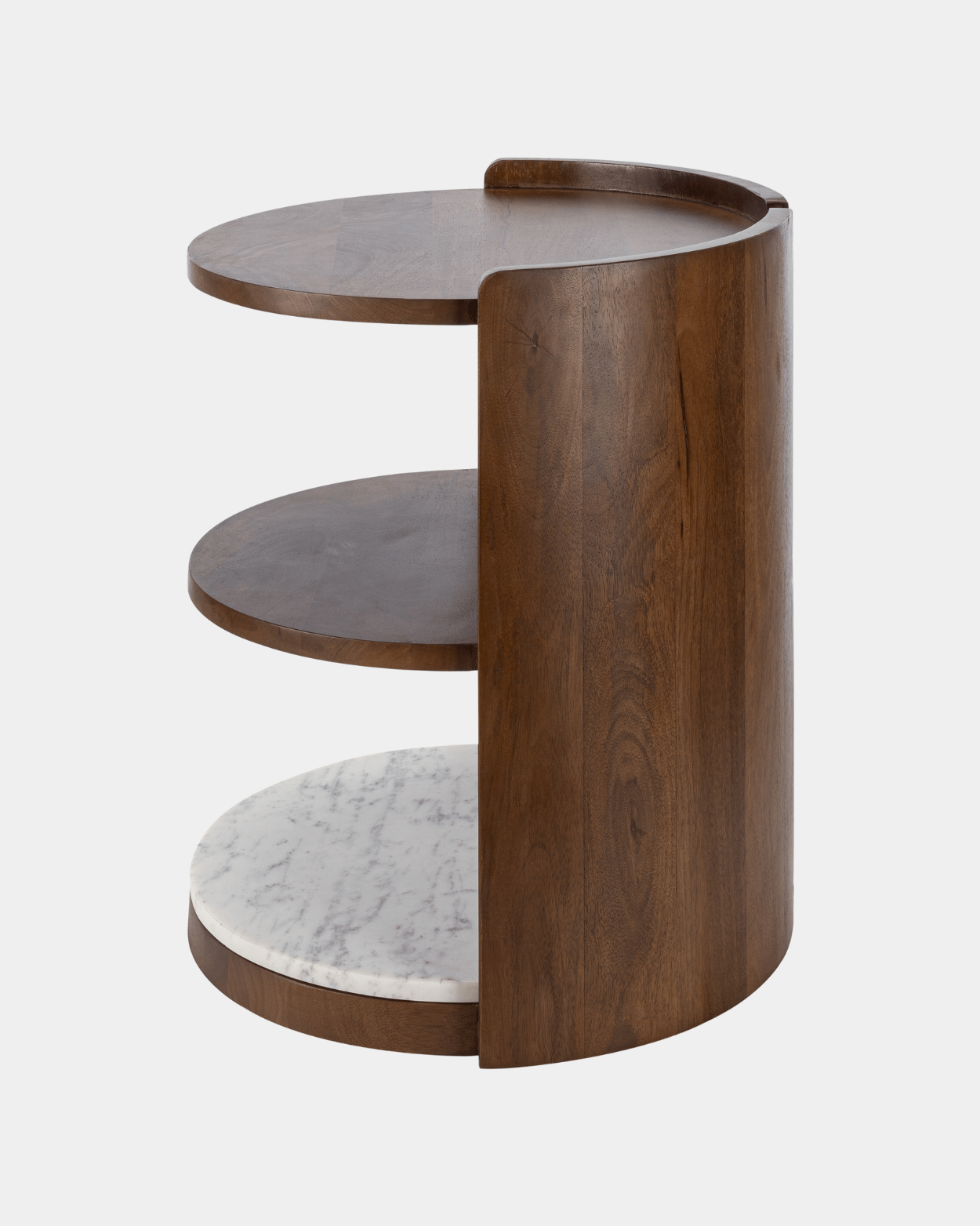 Gerald Luxe Mango Wood Side Table - Marble Lotus - Enhance your space with the Gerald Luxe Mango Wood Side Table
