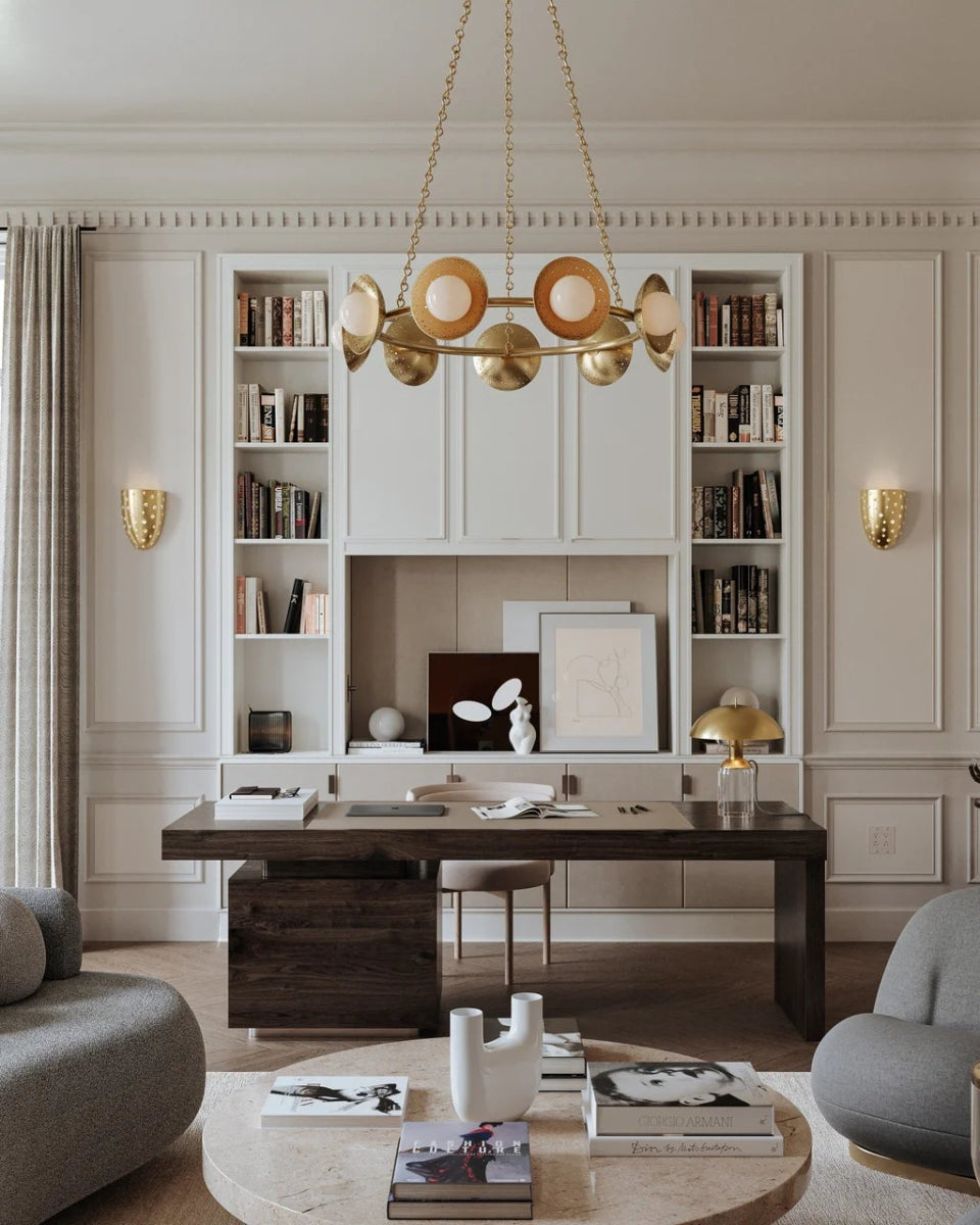 Glimmer Chandelier - Marble Lotus - Glimmer Chandelier