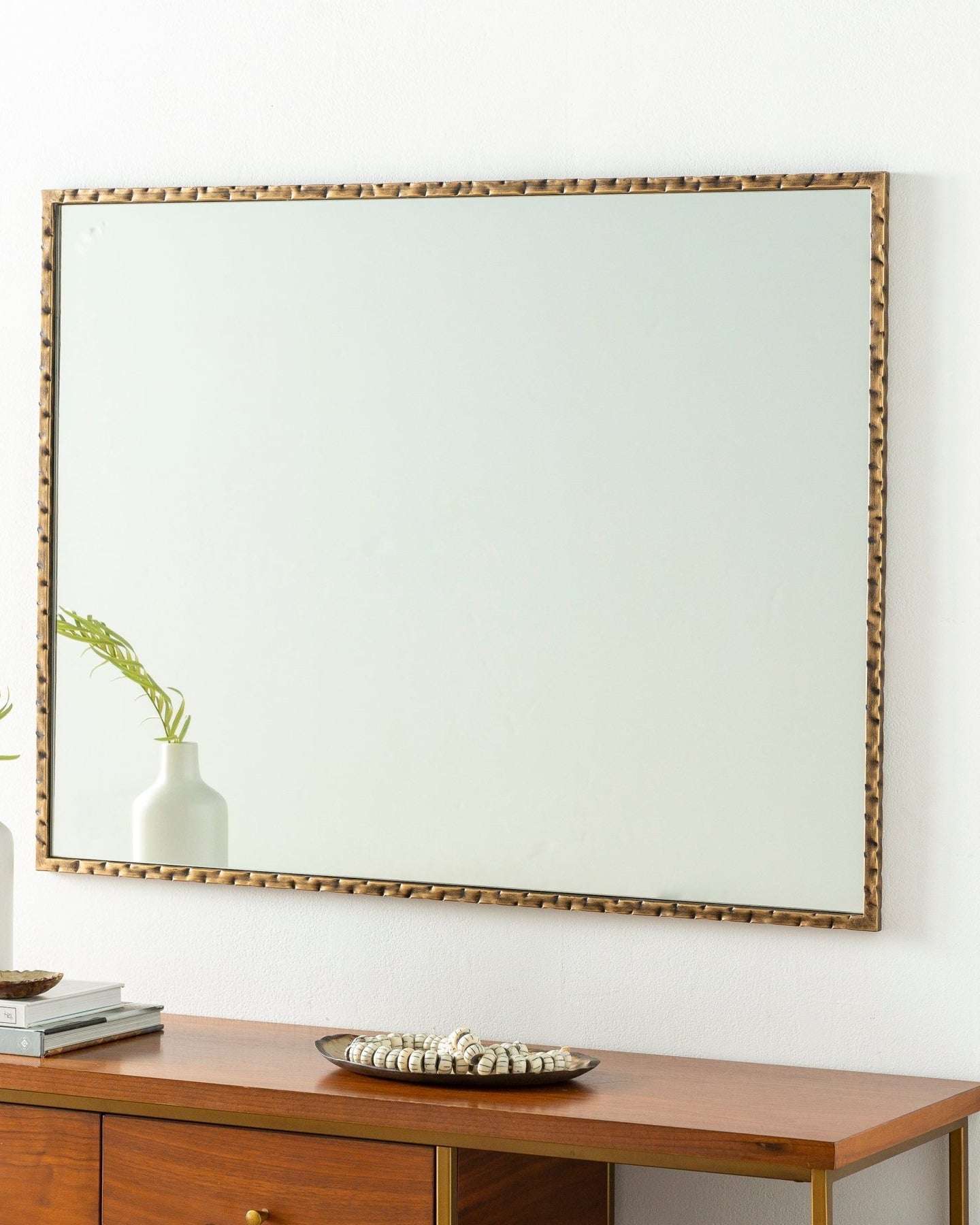 Gold Frame Rectangular Mirror - Marble Lotus - Get Gold Frame Rectangular Mirror for Chic Home Decor