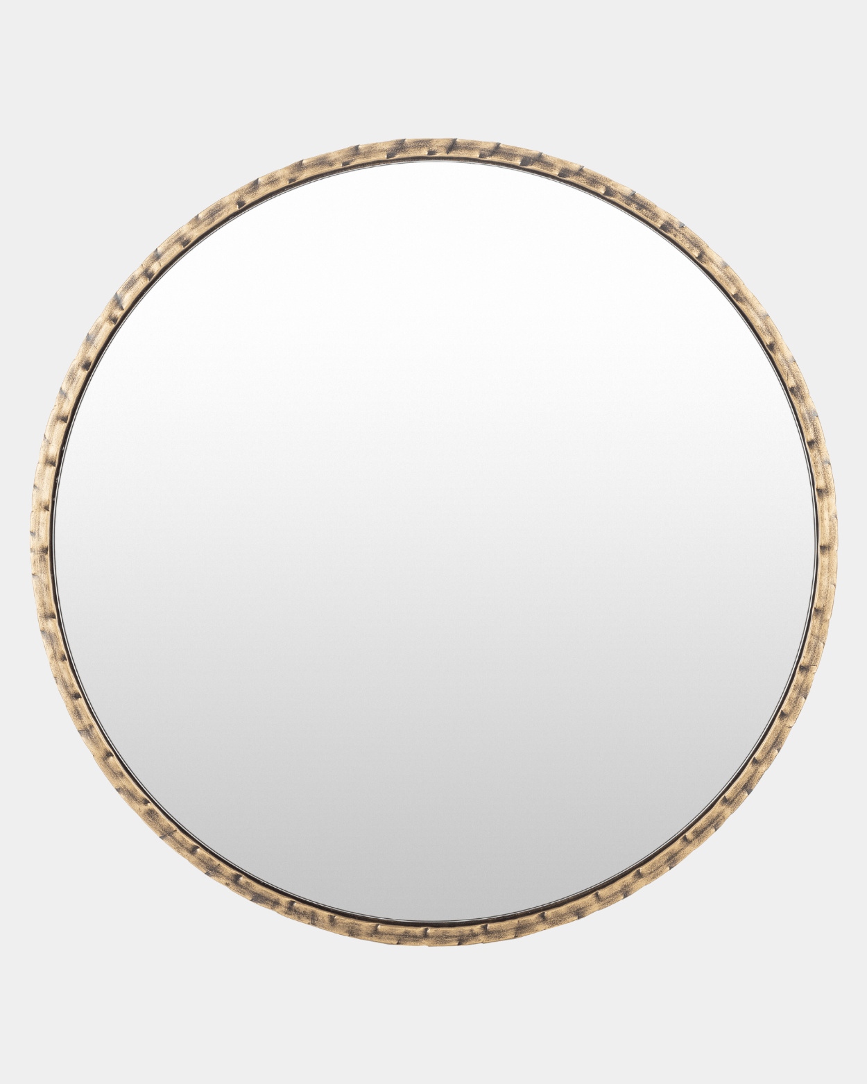 Gold Frame Round Mirror - Marble Lotus - Gold Frame Round Mirror for Home Interiors