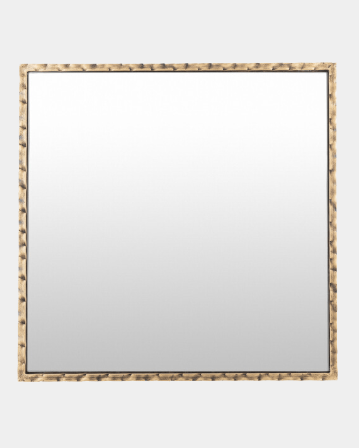 Gold Frame Square Mirror - Marble Lotus - Gold Frame Square Mirror