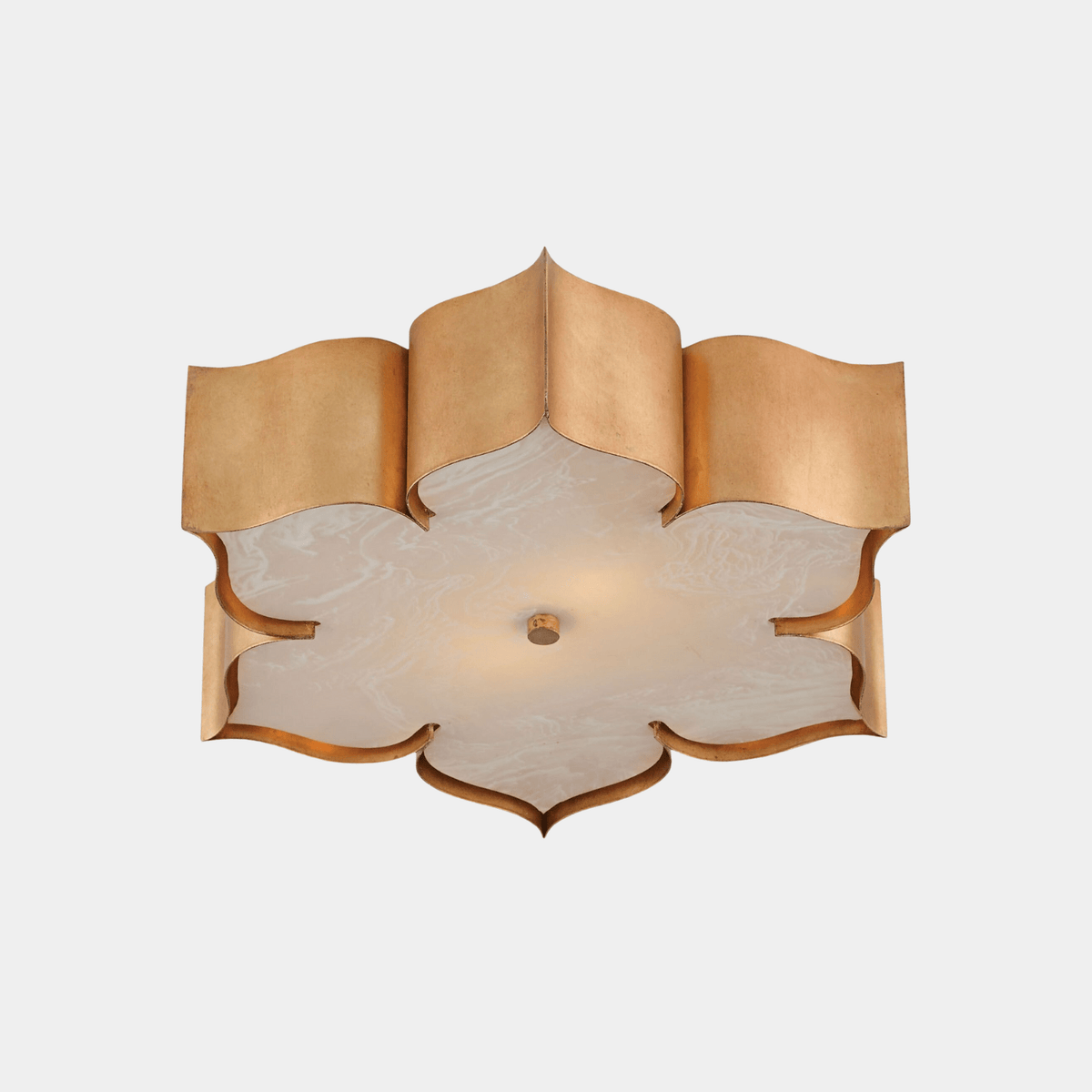 Grand Lotus Gold Flush Mount - Marble Lotus - Buy Grand Lotus Gold Flush Mount