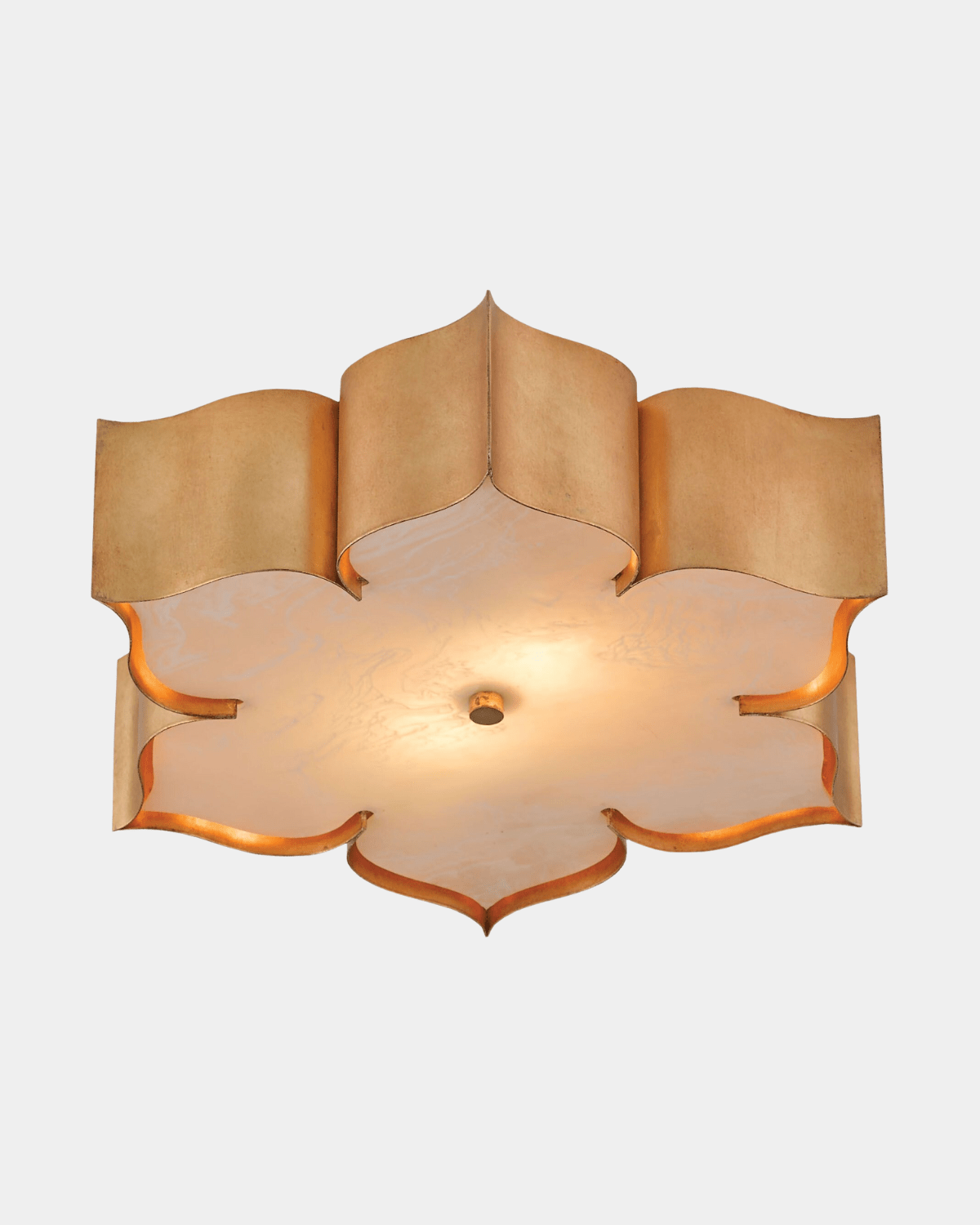 Grand Lotus Gold Flush Mount - Marble Lotus - Grand Lotus Gold Flush Mount