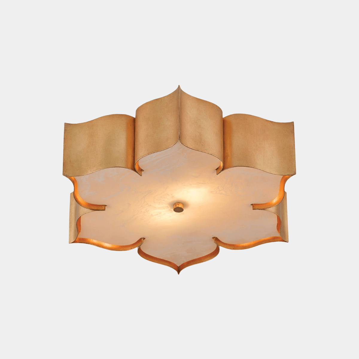 Grand Lotus Gold Flush Mount - Marble Lotus - Grand Lotus Gold Flush Mount