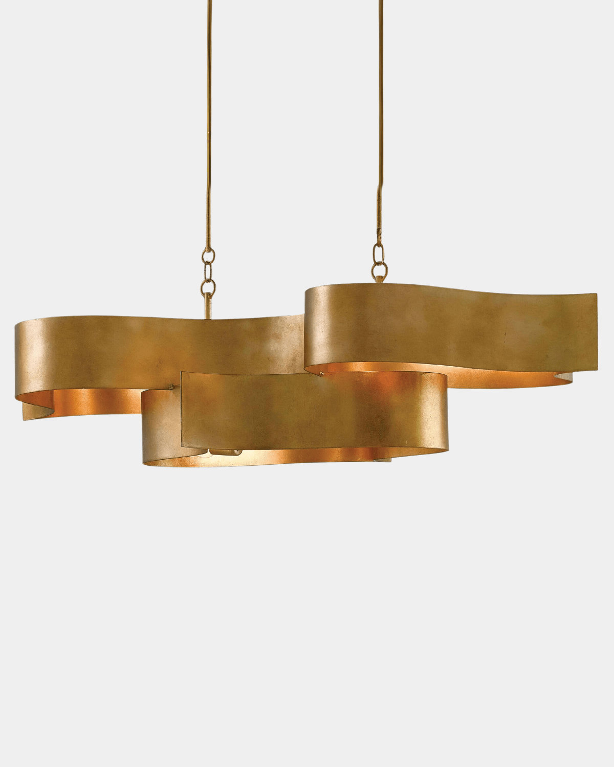 Grand Lotus Gold Oval Chandelier - Marble Lotus - Grand Lotus Gold Oval Chandelier