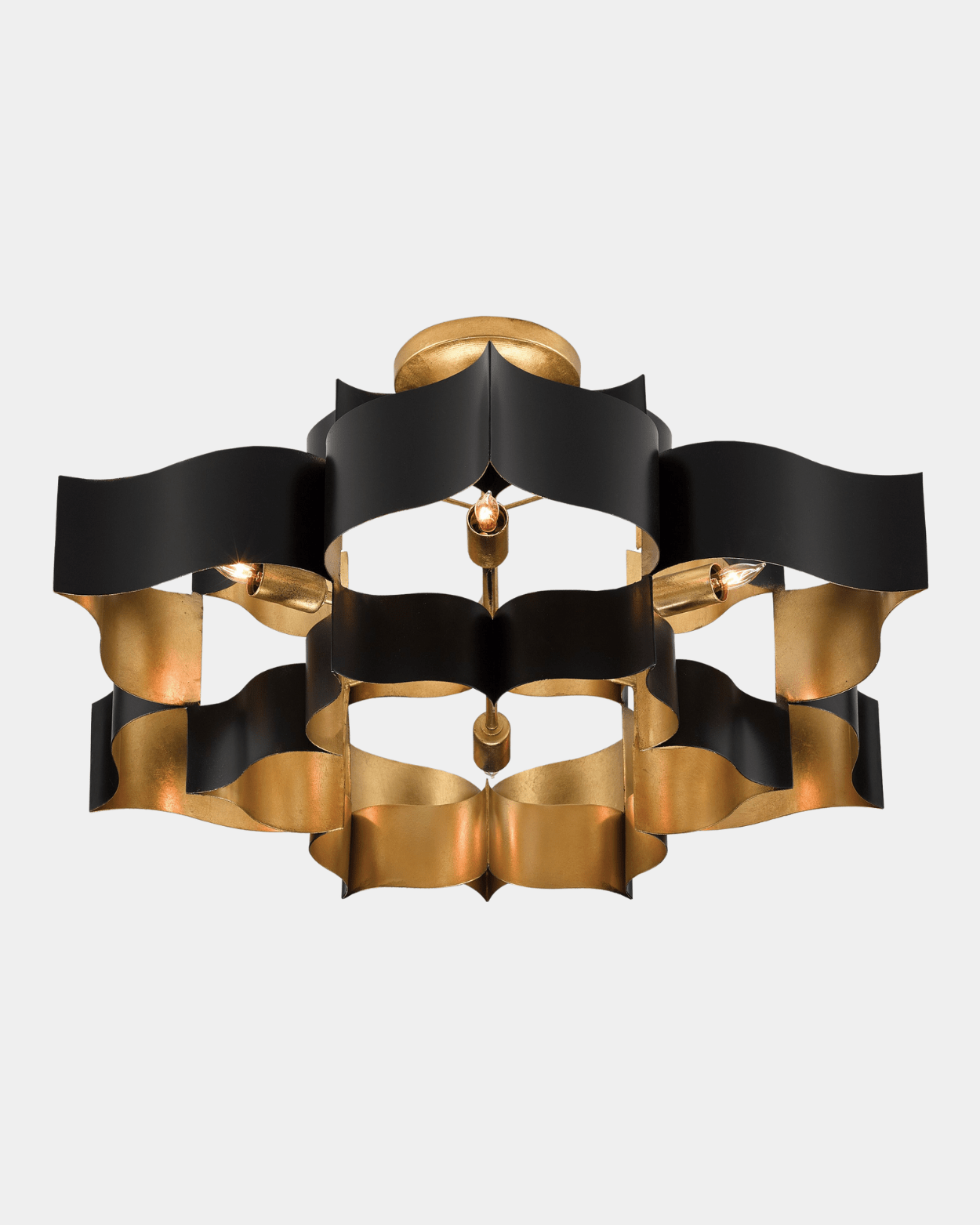 Grand Lotus Large Black Chandelier - Marble Lotus - Shop Grand Lotus Large Black Chandelier