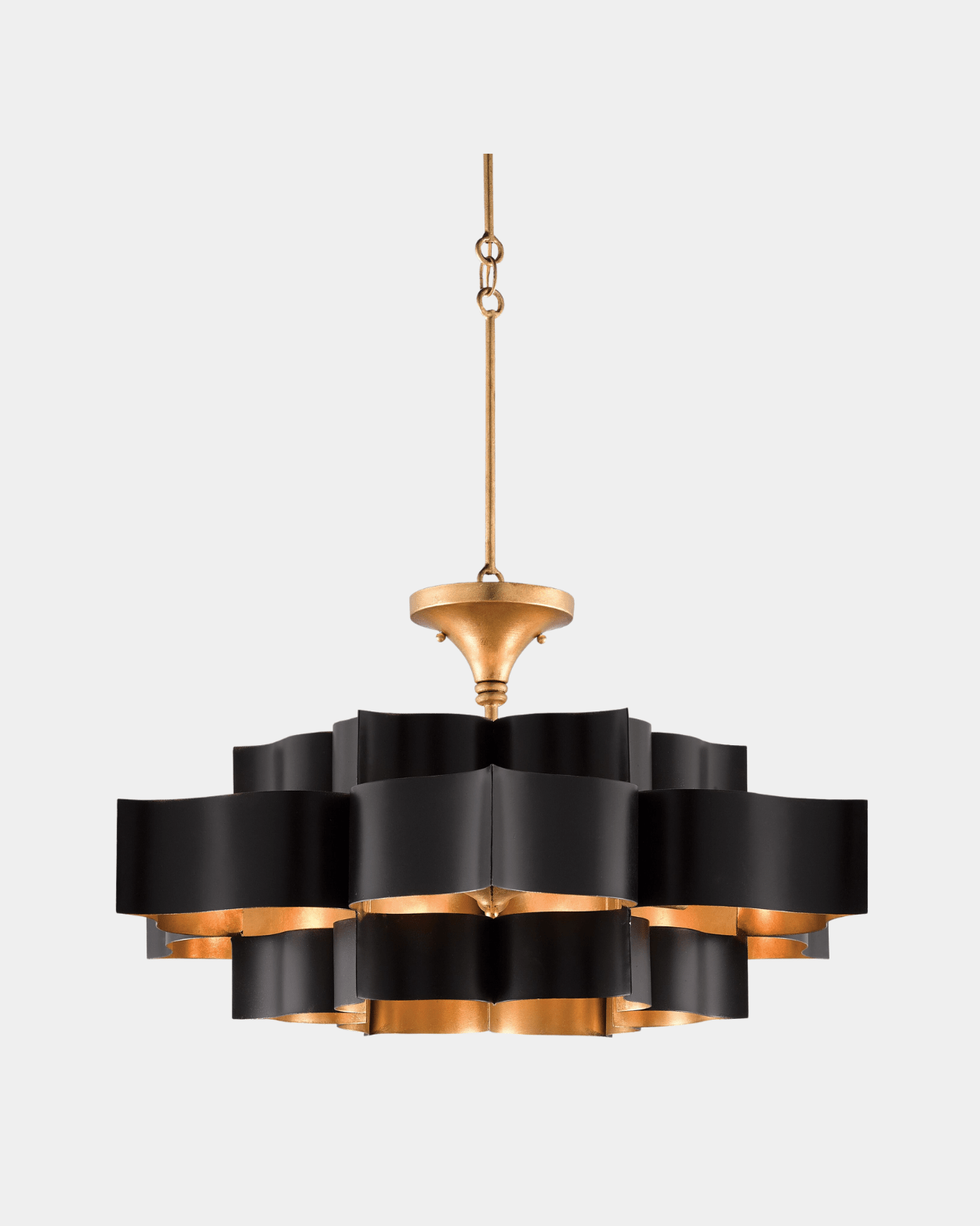 Grand Lotus Large Black Chandelier - Marble Lotus - Grand Lotus Large Black Chandelier | Marble Lotus
