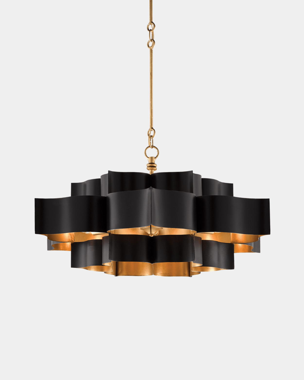 Grand Lotus Large Black Chandelier - Marble Lotus - Grand Lotus Large Black Chandelier