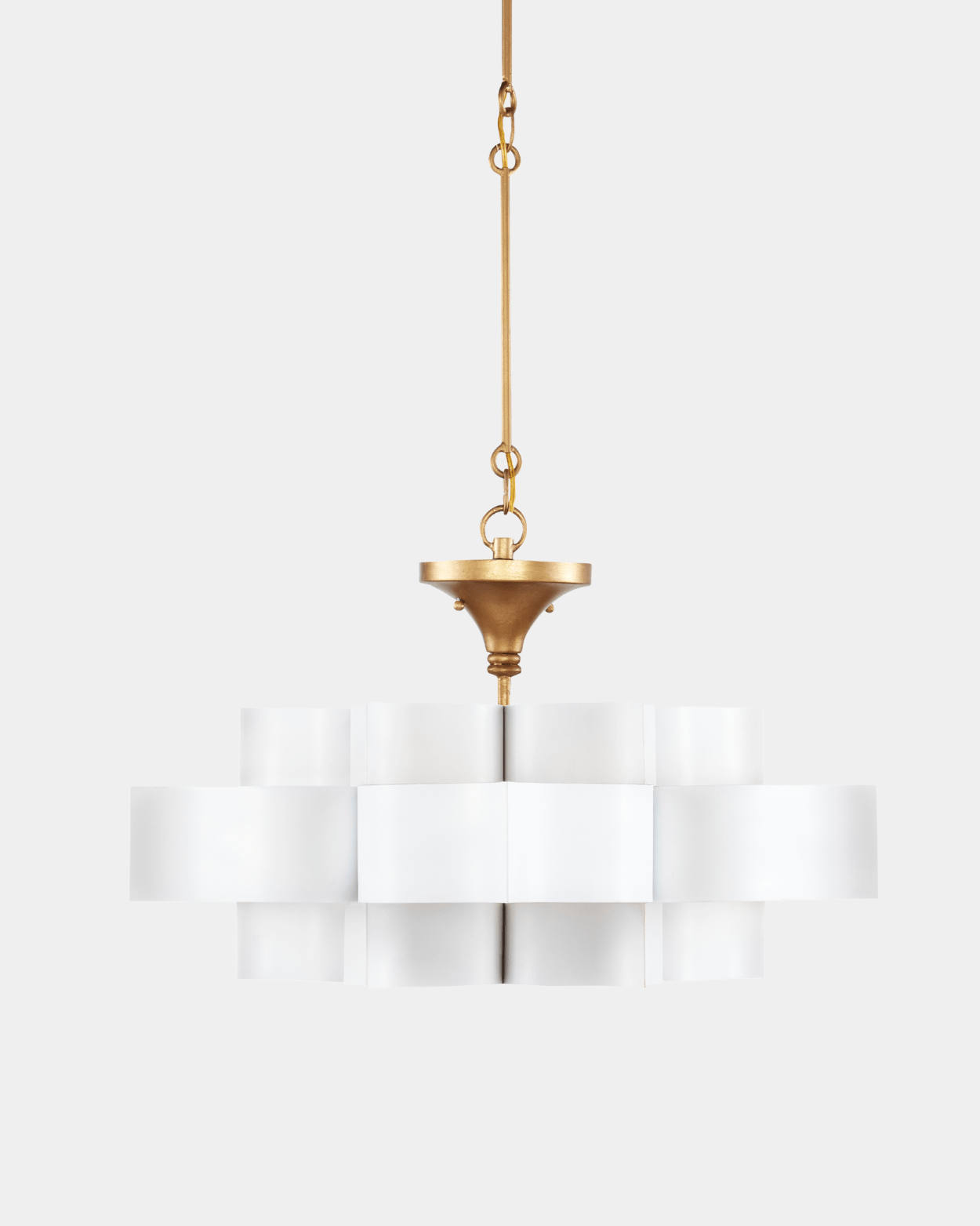 Grand Lotus Small White Chandelier - Marble Lotus - Grand Lotus Small White Chandelier