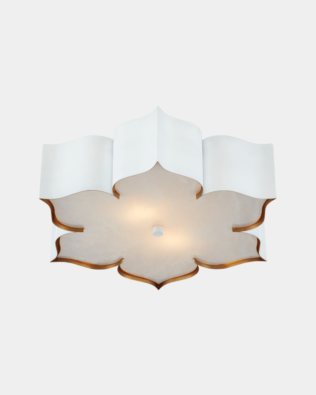 Grand Lotus White Flush Mount - Marble Lotus - Grand Lotus White Flush Mount for Soft