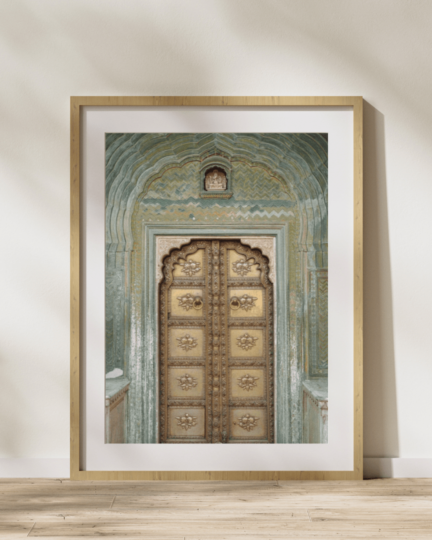 Green Gate Jaipur City Palace | Fine Art Print - Marble Lotus - Jaipur City Palace Green Gate Fine Art Print