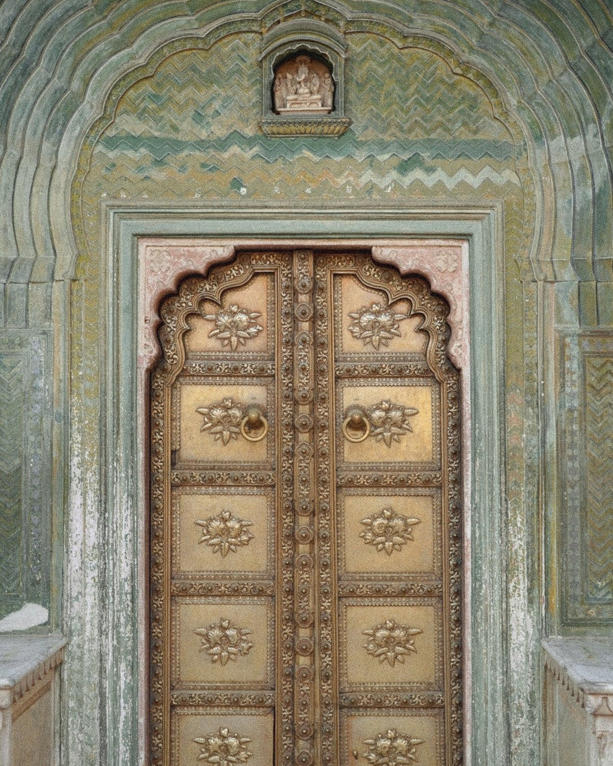 Green Gate Jaipur City Palace | Fine Art Print - Marble Lotus - Shop Jaipur City Palace Green Gate Fine Art Print