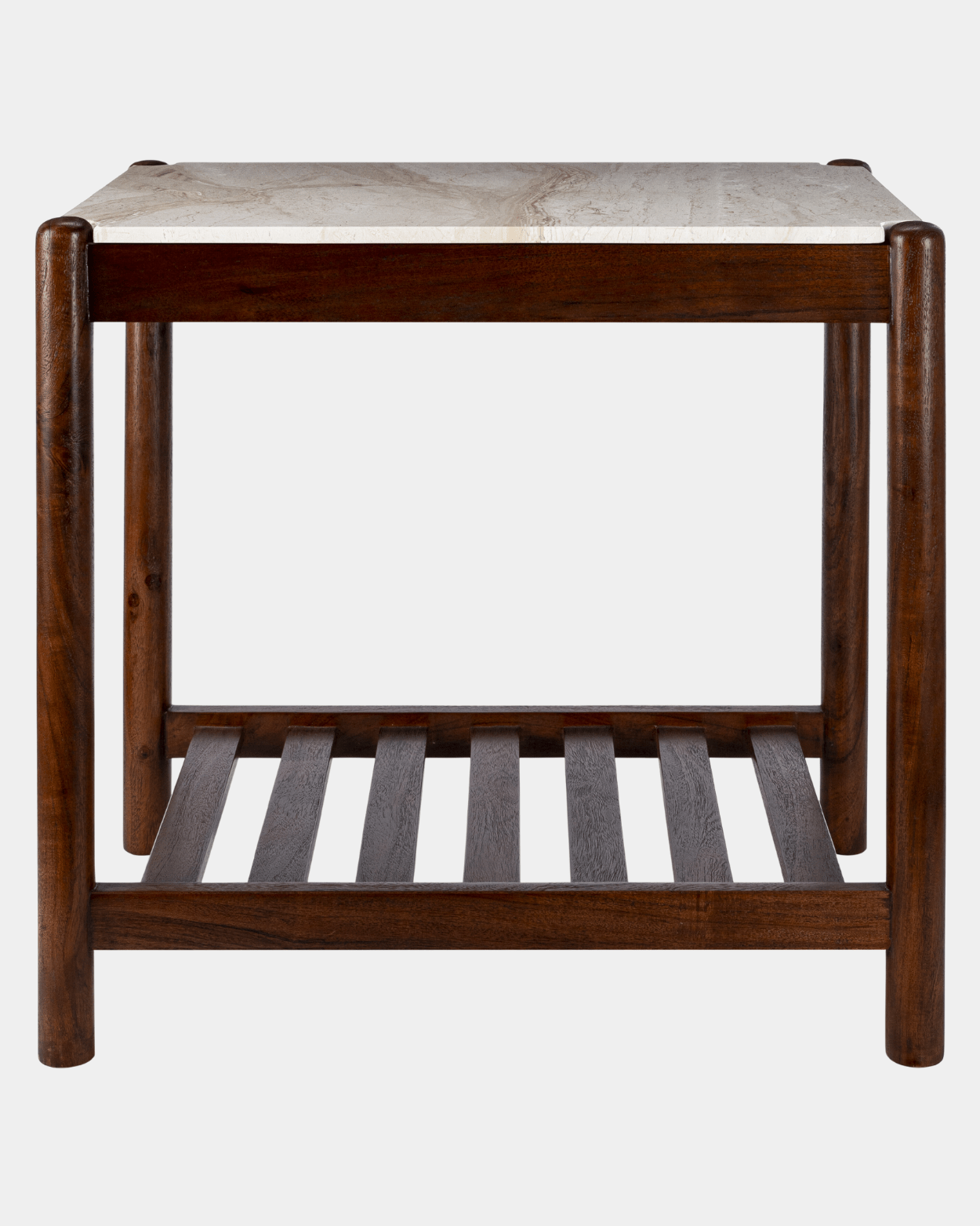 Guapa Modern Marble and Wood Side Table - Marble Lotus - Guapa Modern Marble and Wood Side Table | Marble Lotus