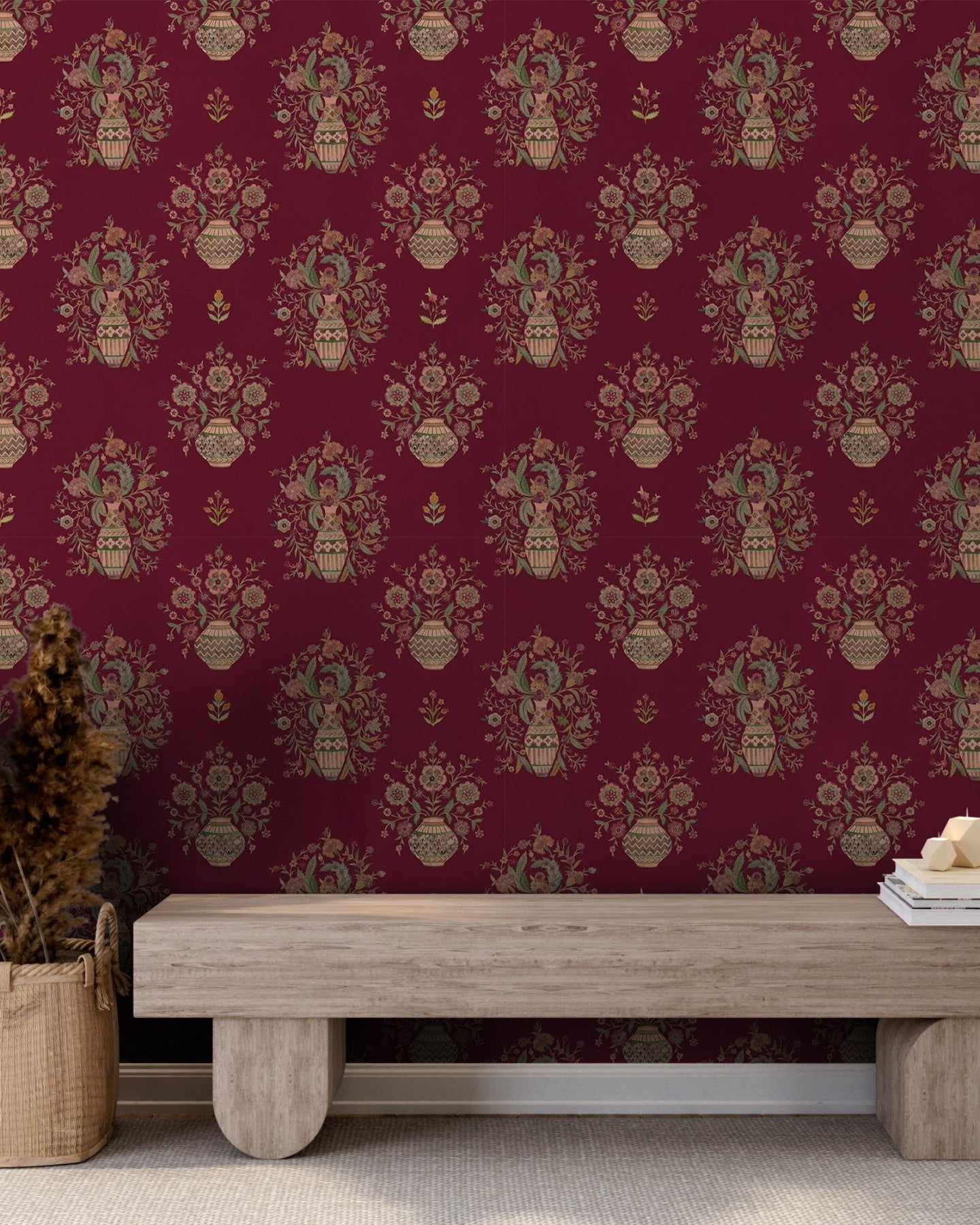 Guldasta - Maroon - Marble Lotus - Guldasta - Maroon