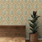 Gulmohar in Yellow - Marble Lotus - Buy Gulmohar Indian Theme Wallpaper Rolls in Yellow