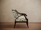 Gymkhana Arm Chair Floral Embroidered - Marble Lotus - Gymkhana Arm Chair Floral Embroidered