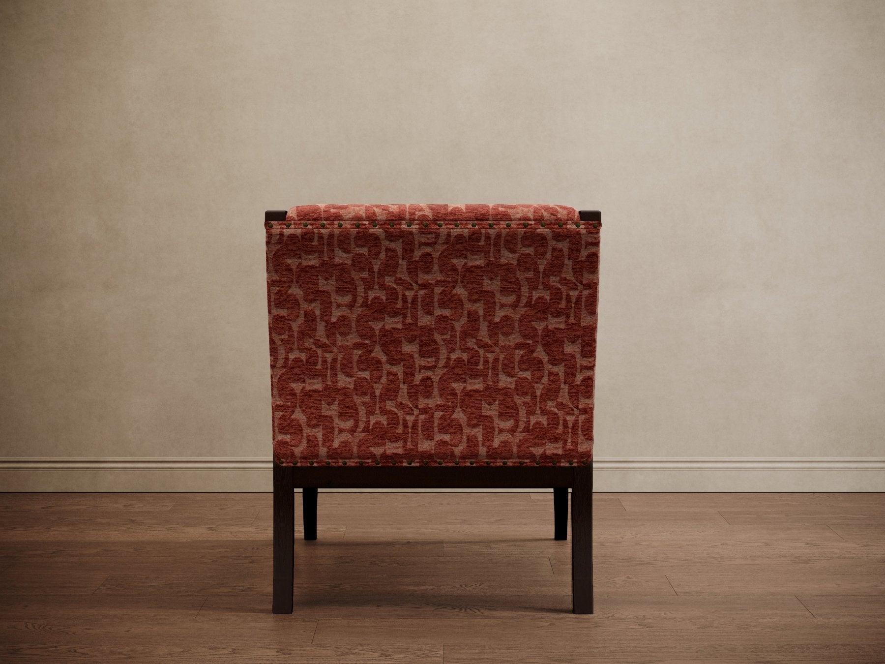 Gymkhana Arm Chair Patterned Brick Red - Marble Lotus - Gymkhana Arm Chair Patterned Brick Red