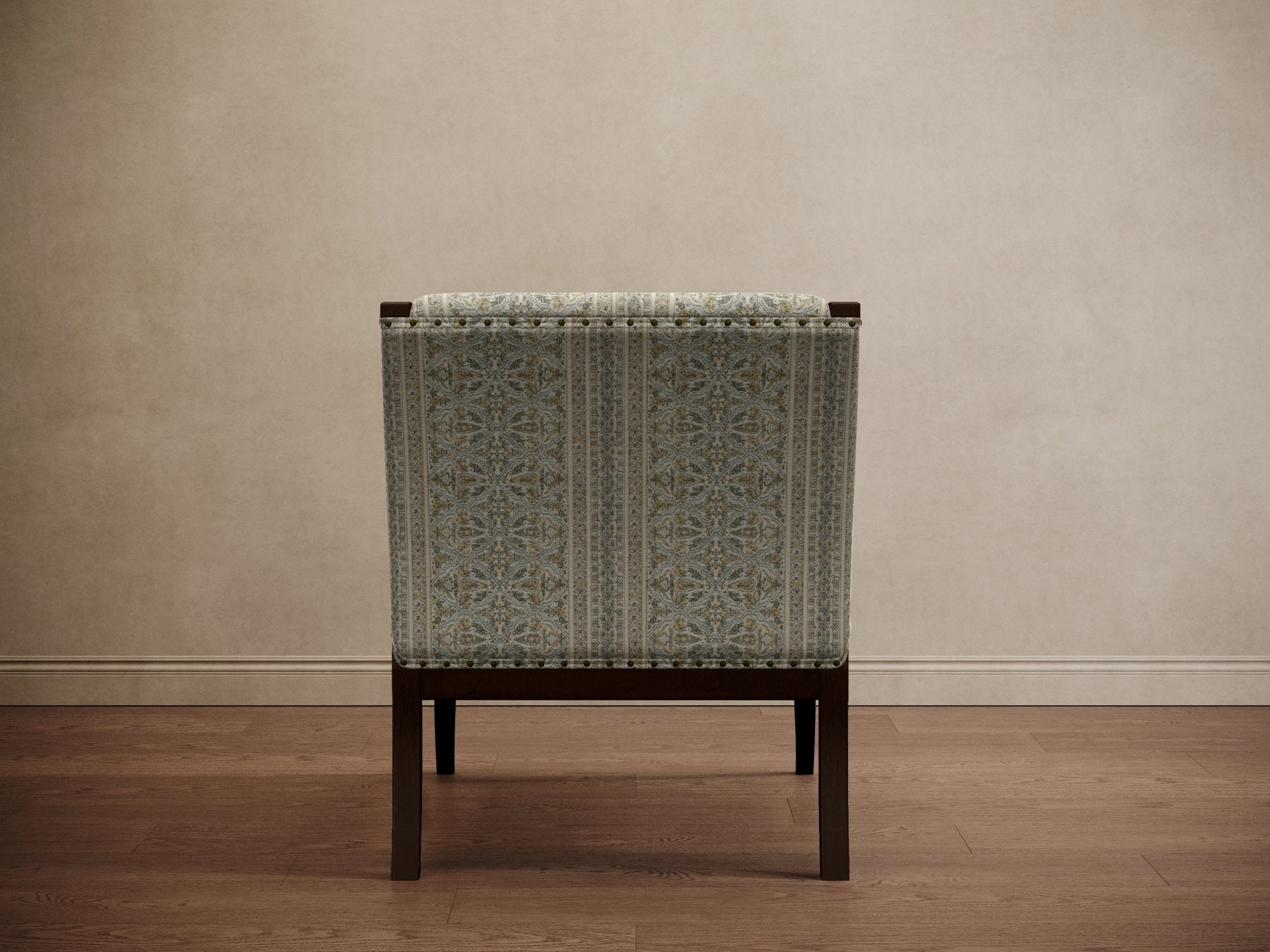 Gymkhana Arm Chair Powder Blue Paisley - Marble Lotus - Gymkhana Arm Chair Powder Blue Paisley