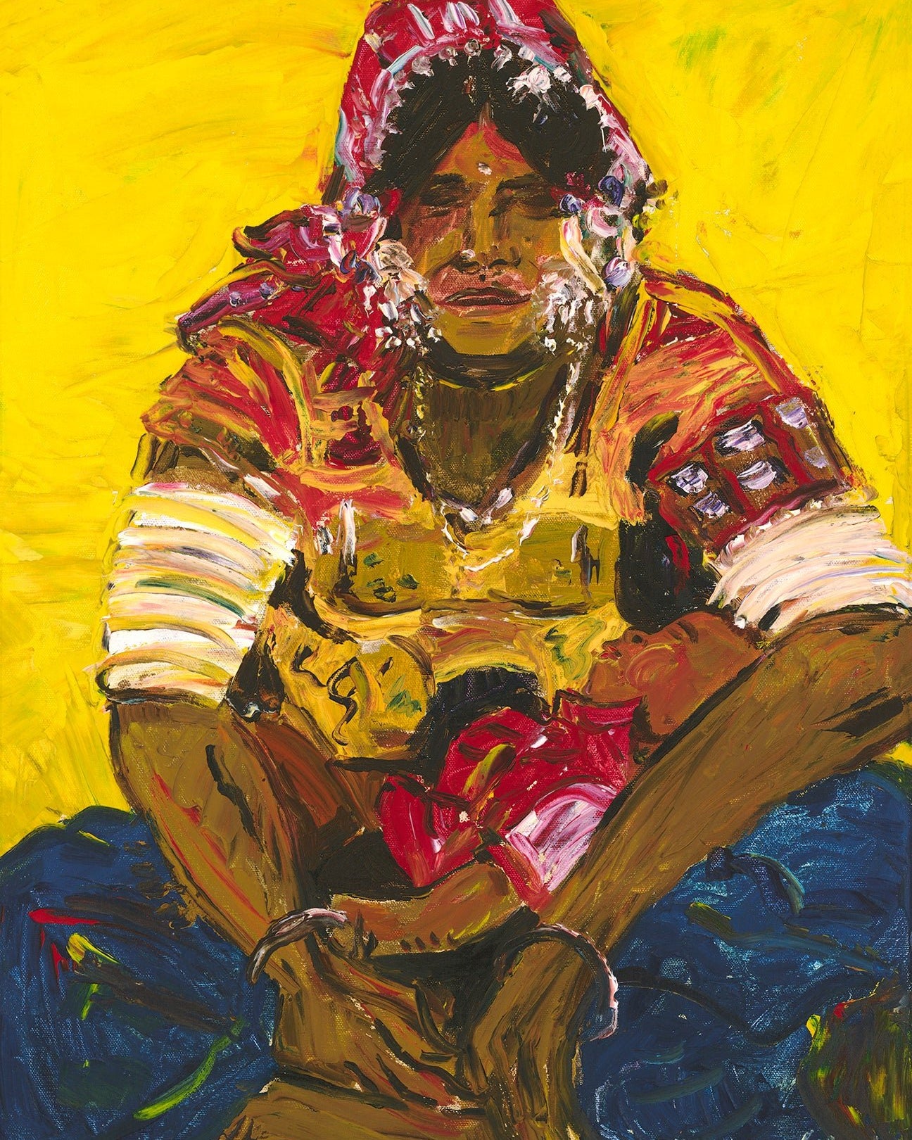 Gypsy Woman with Child - Marble Lotus - Gypsy Woman with Child Artwork