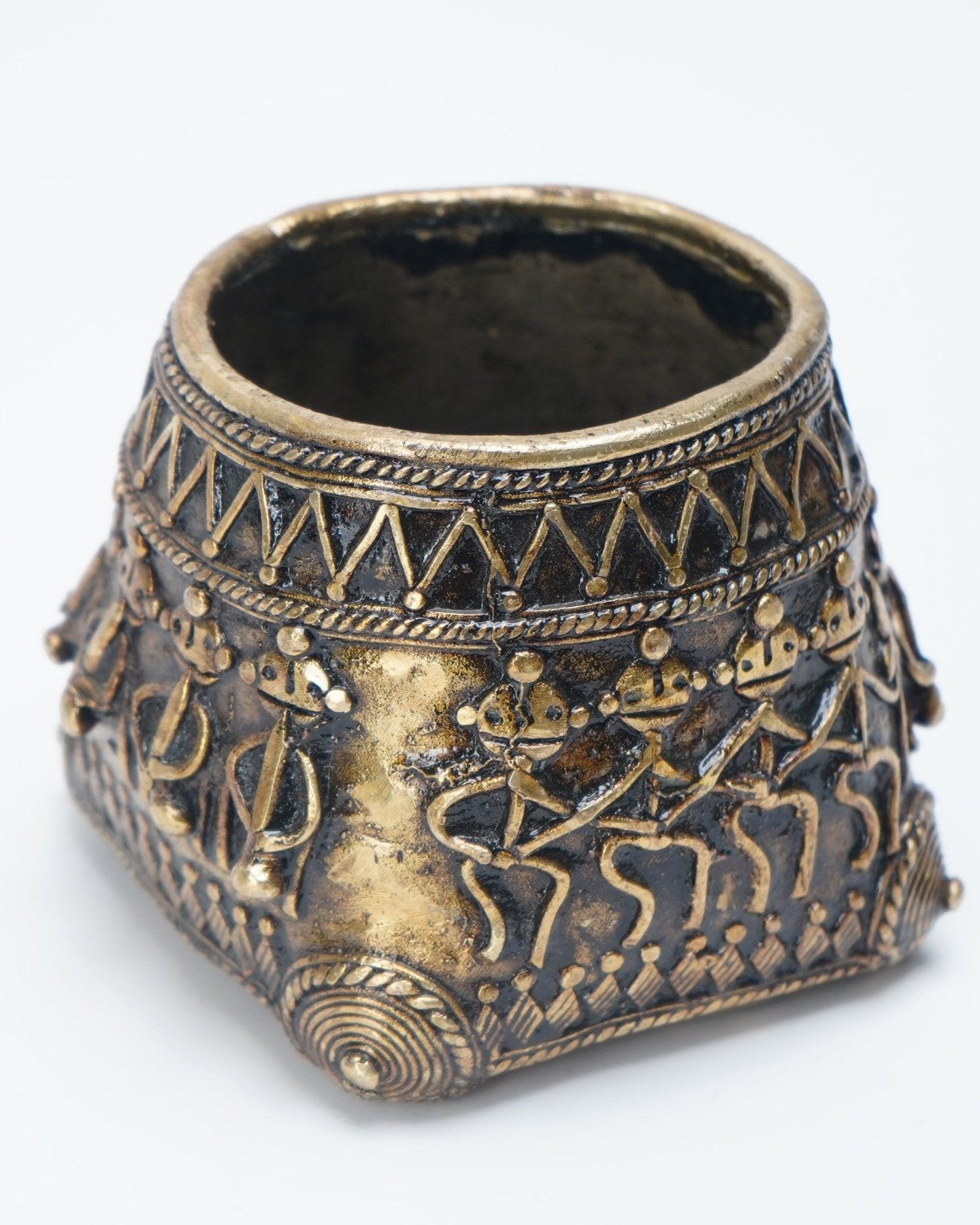 Handcraft Dhokra Penstand - Marble Lotus - Handcraft Dhokra Penstand