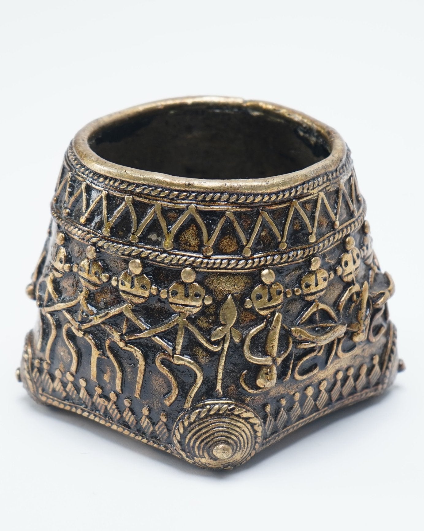 Handcraft Dhokra Penstand - Marble Lotus - Handcraft Dhokra Penstand