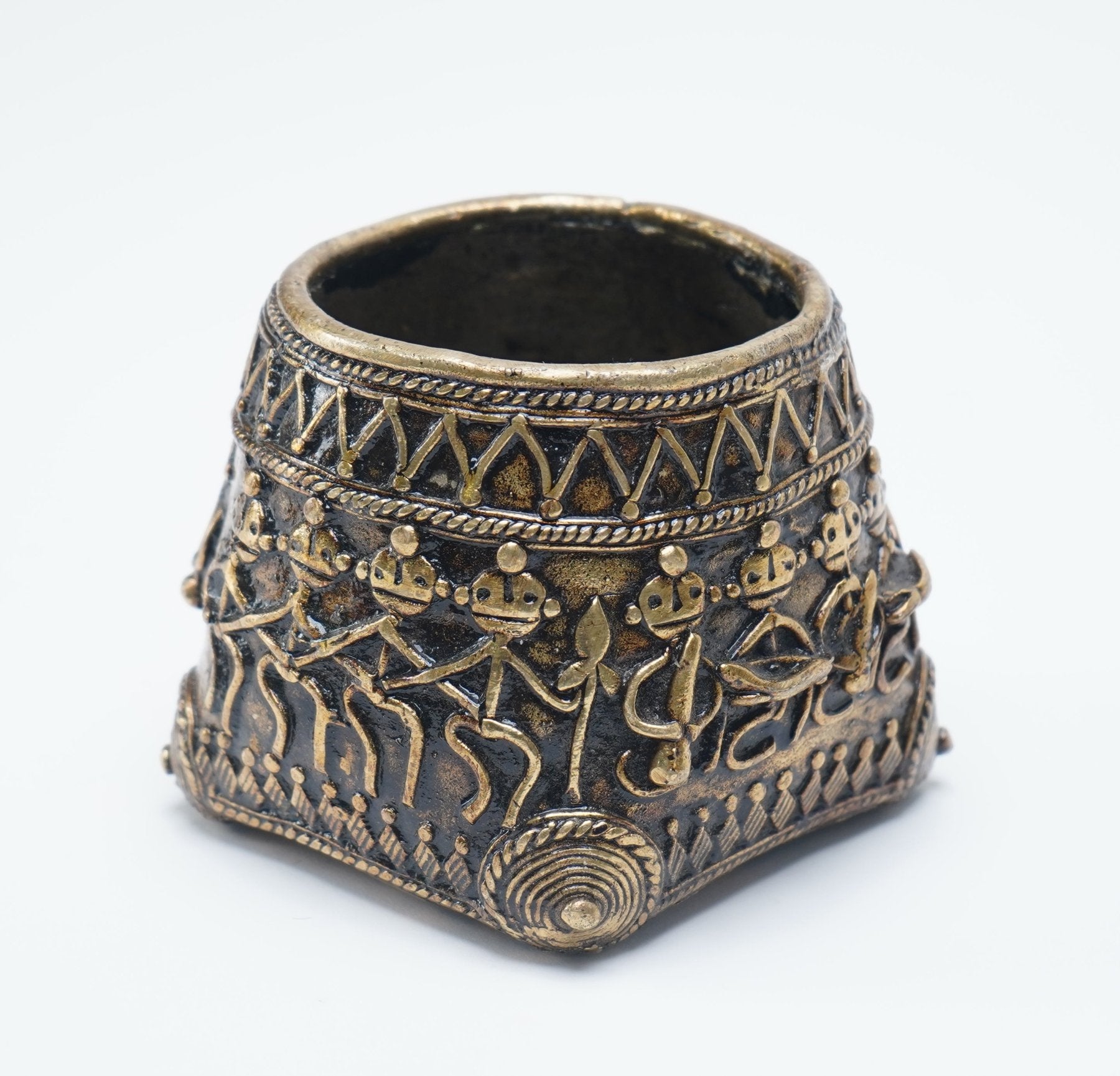 Handcraft Dhokra Penstand - Marble Lotus - Handcraft Dhokra Penstand